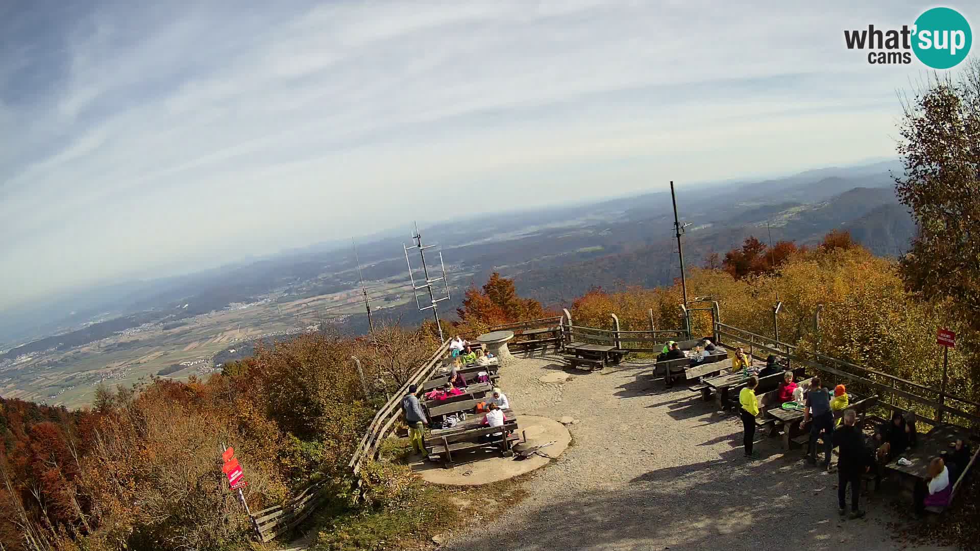 Mount Krim webcam near Ljubljana – Slovenia – view to Grosuplje