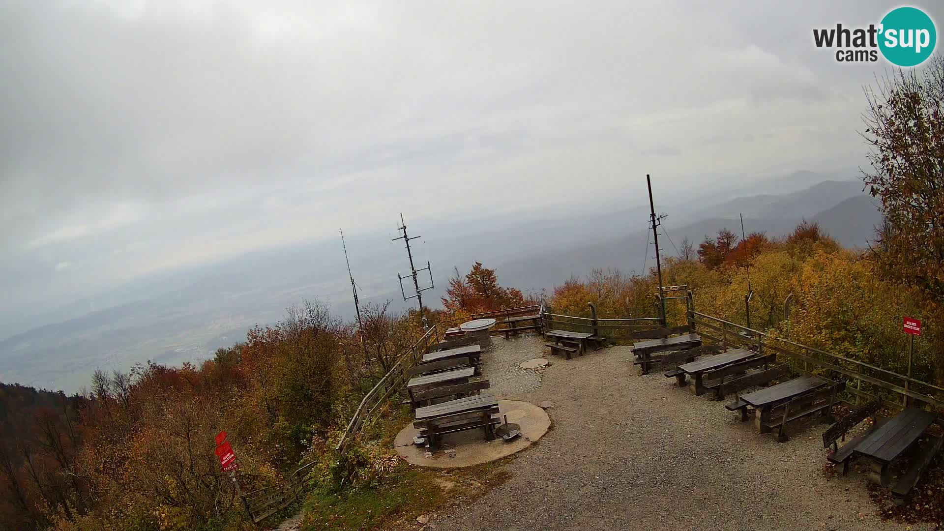 Mount Krim webcam near Ljubljana – Slovenia – view to Grosuplje
