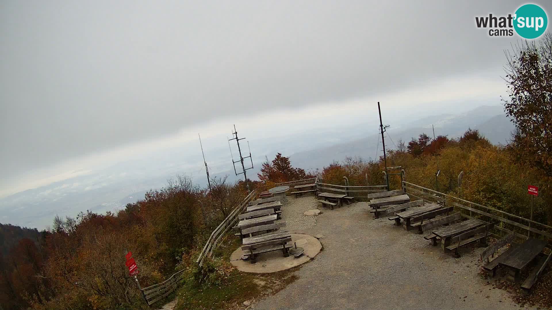 Mount Krim webcam near Ljubljana – Slovenia – view to Grosuplje