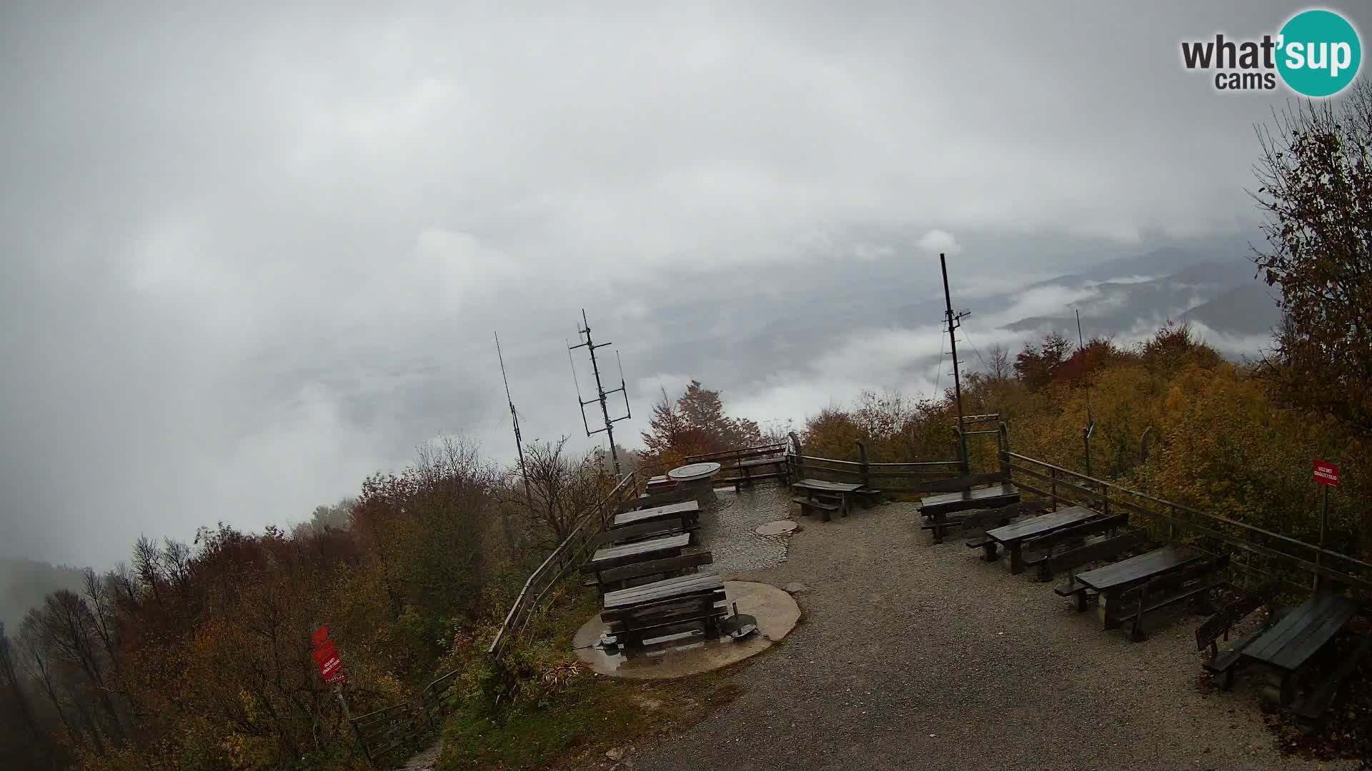 Mount Krim webcam near Ljubljana – Slovenia – view to Grosuplje