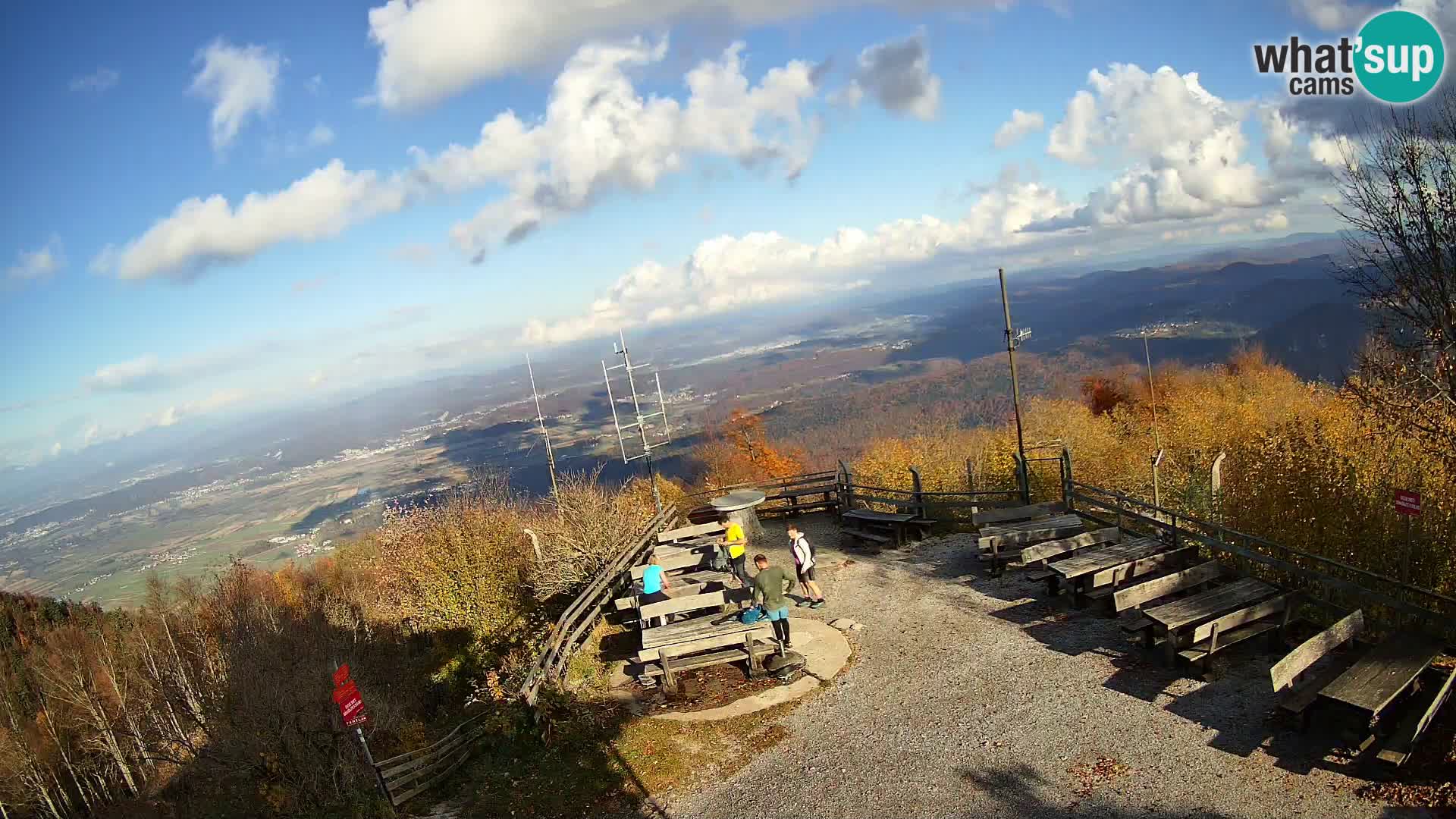 Mount Krim webcam near Ljubljana – Slovenia – view to Grosuplje