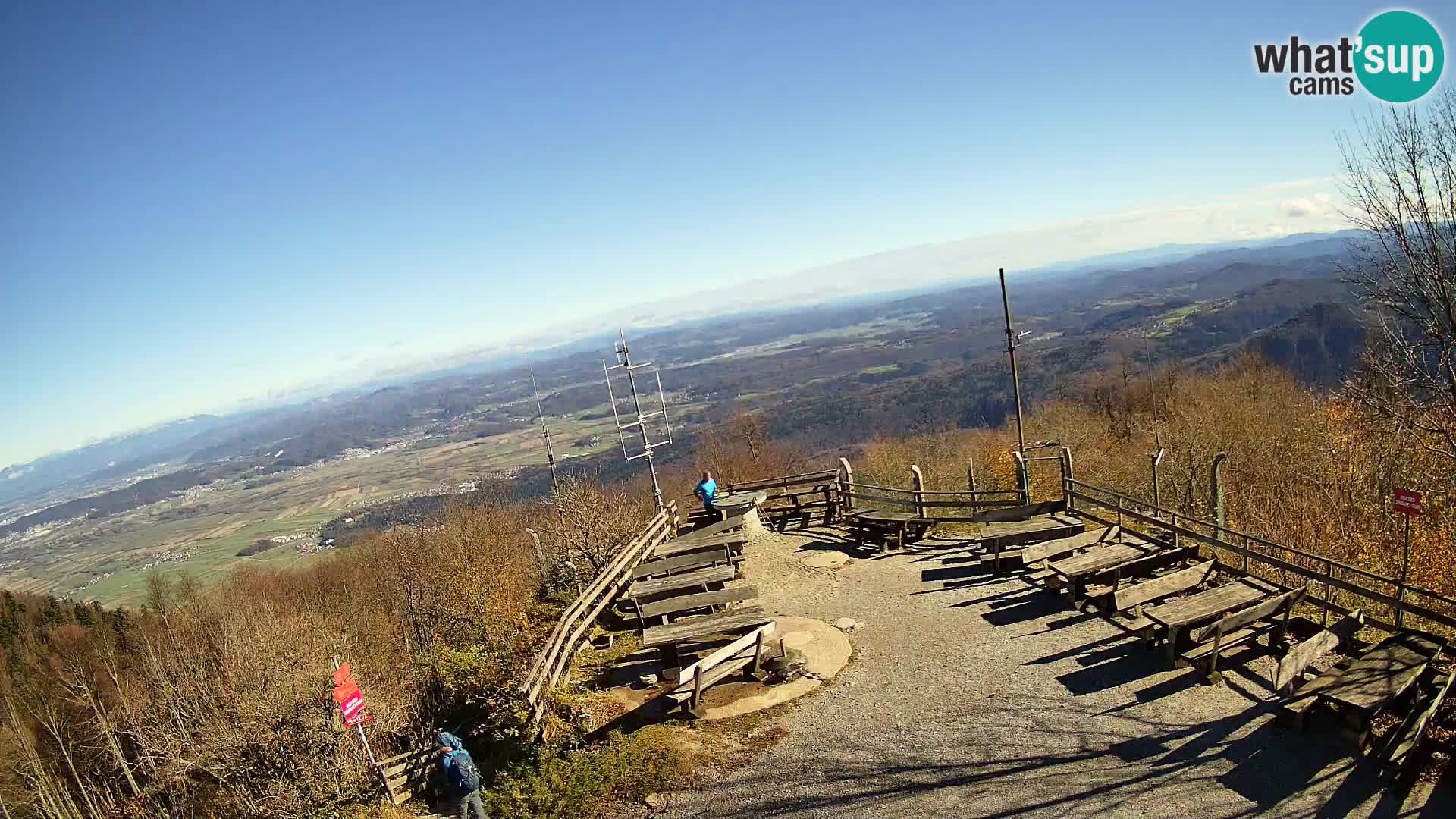 Mount Krim webcam near Ljubljana – Slovenia – view to Grosuplje
