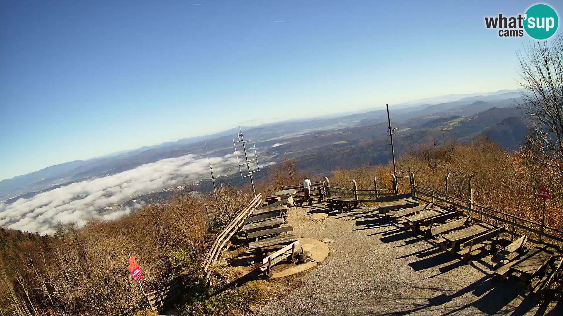 Mount Krim webcam near Ljubljana – Slovenia – view to Grosuplje