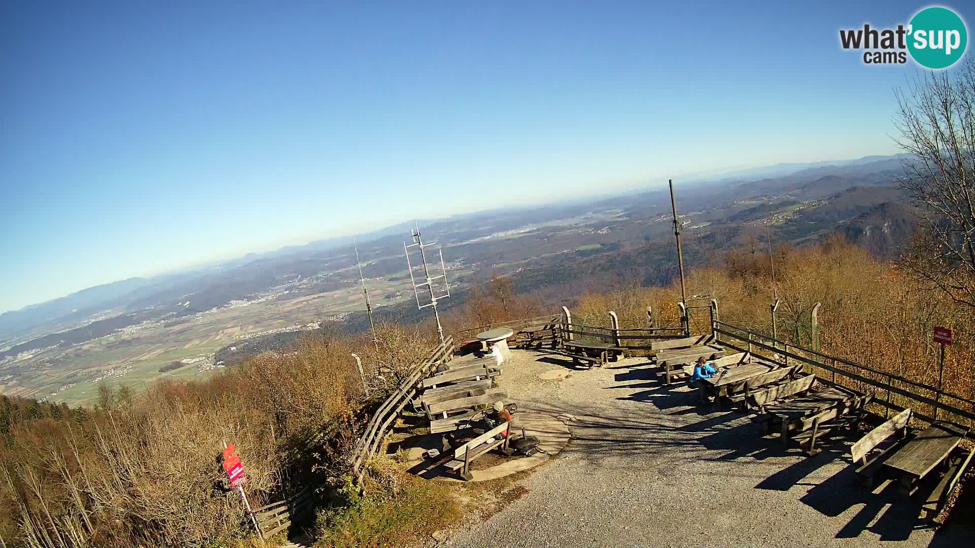 Mount Krim webcam near Ljubljana – Slovenia – view to Grosuplje