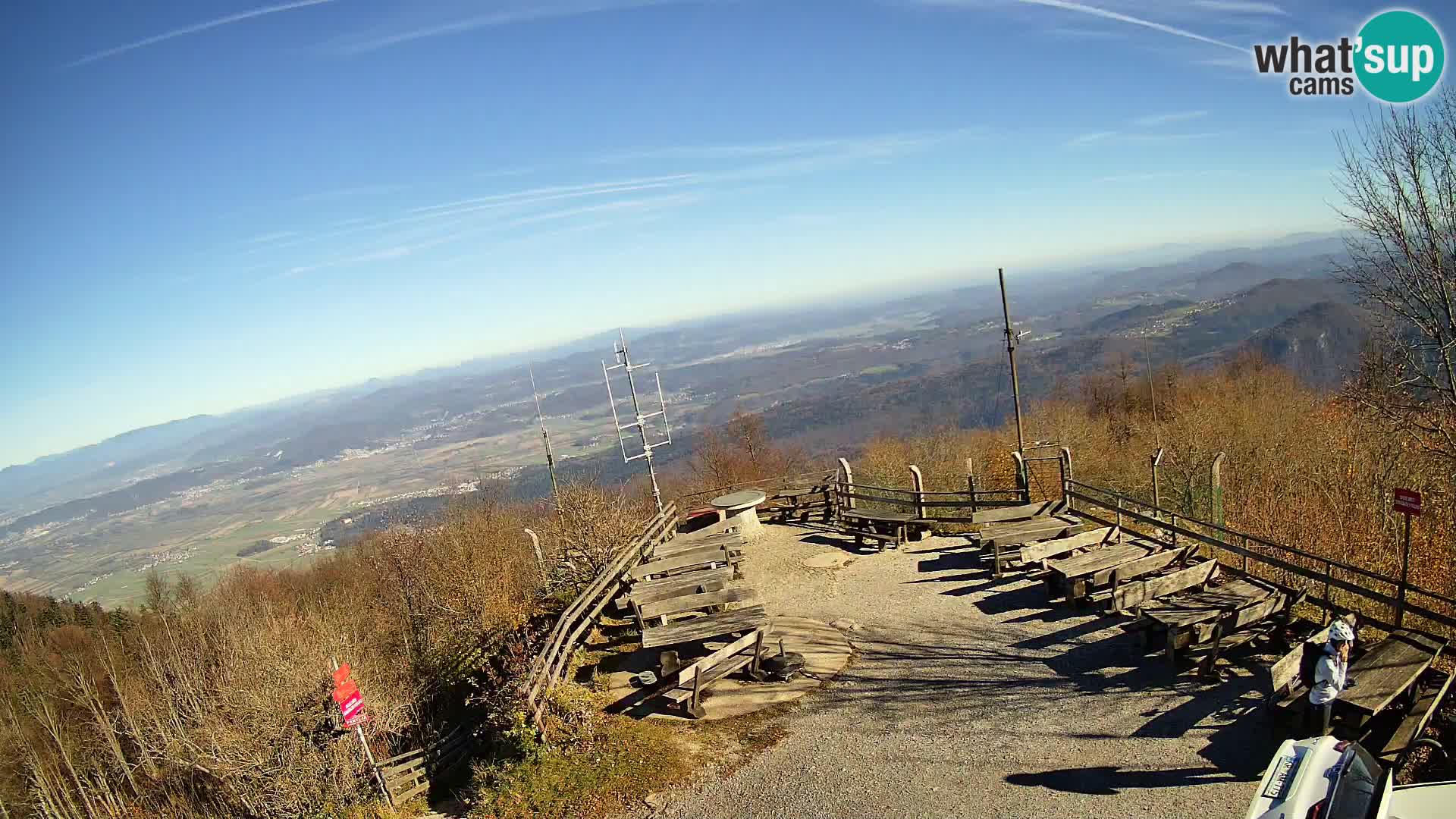 Mount Krim webcam near Ljubljana – Slovenia – view to Grosuplje