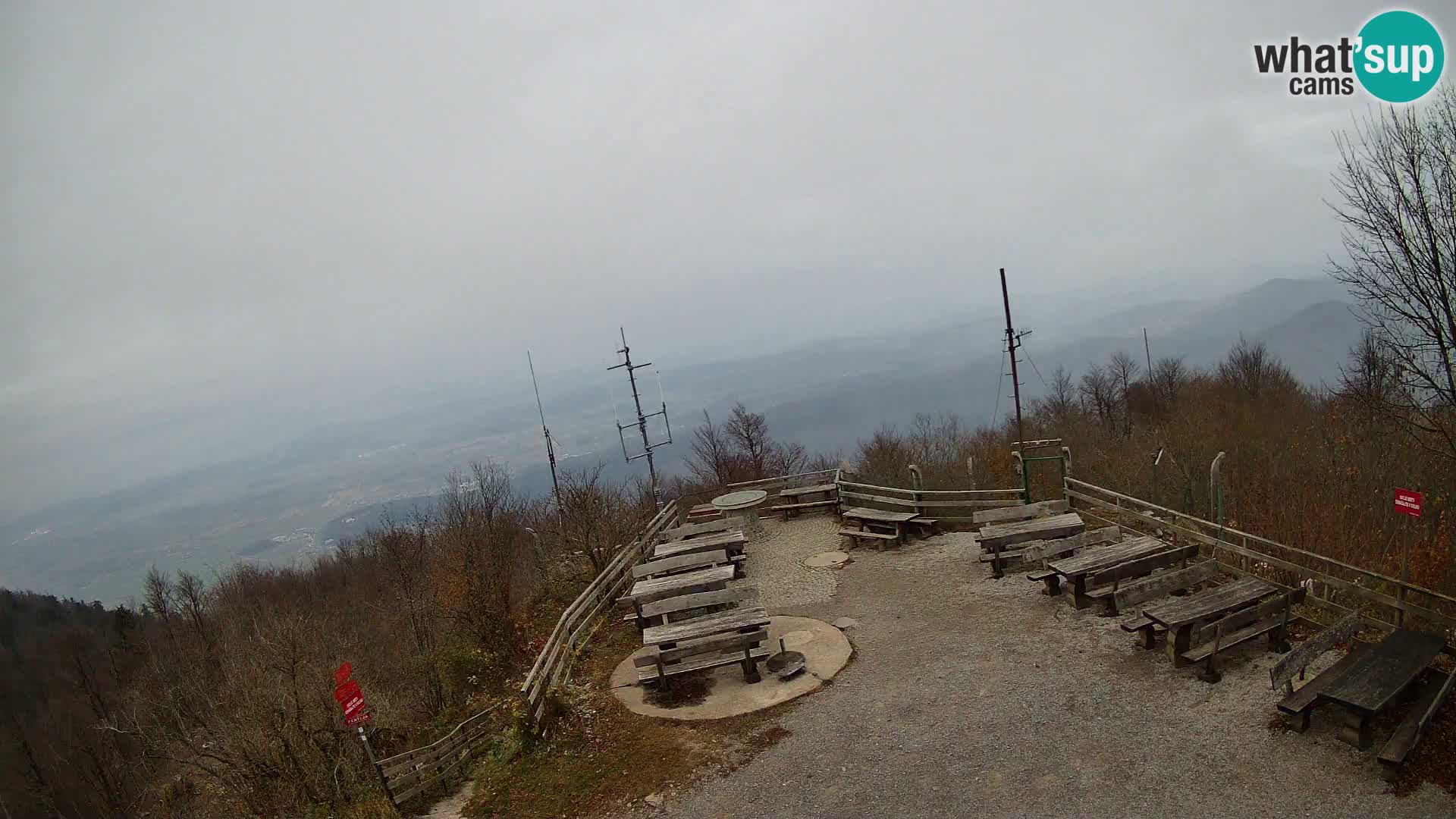 Mount Krim webcam near Ljubljana – Slovenia – view to Grosuplje