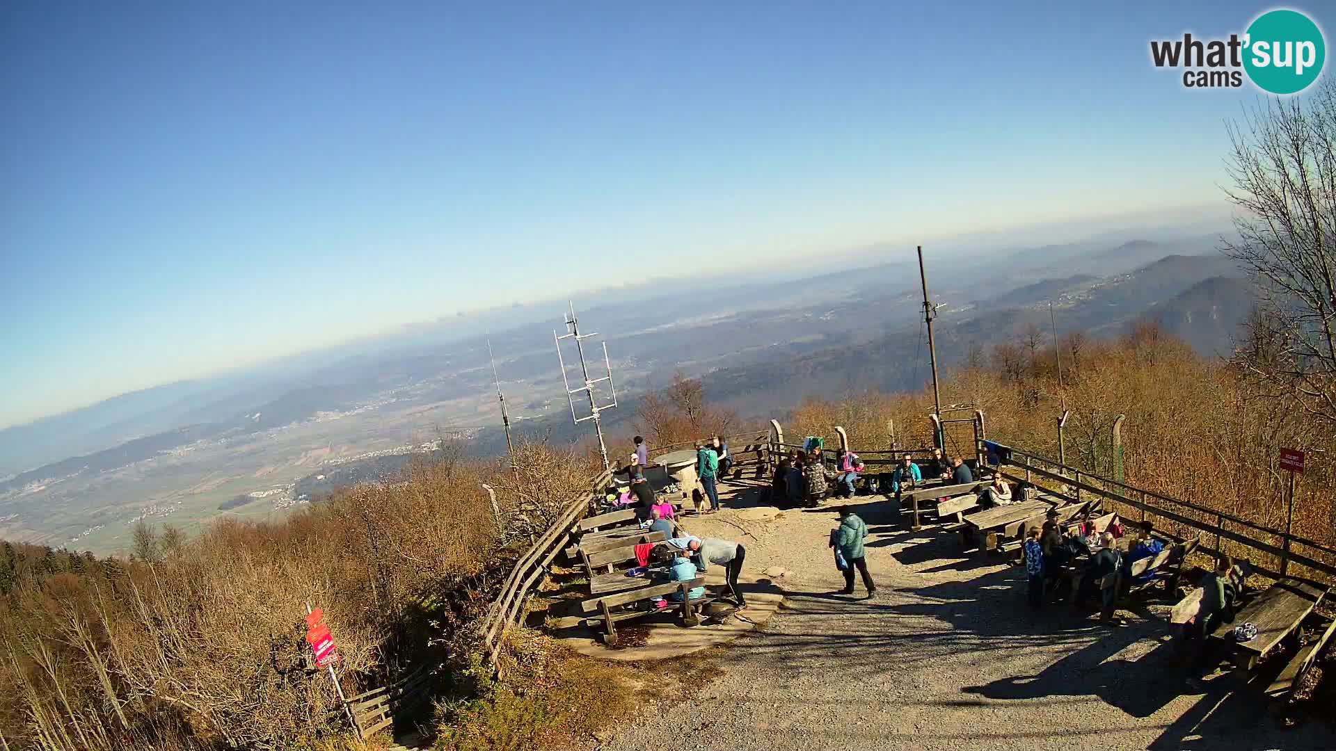 Mount Krim webcam near Ljubljana – Slovenia – view to Grosuplje