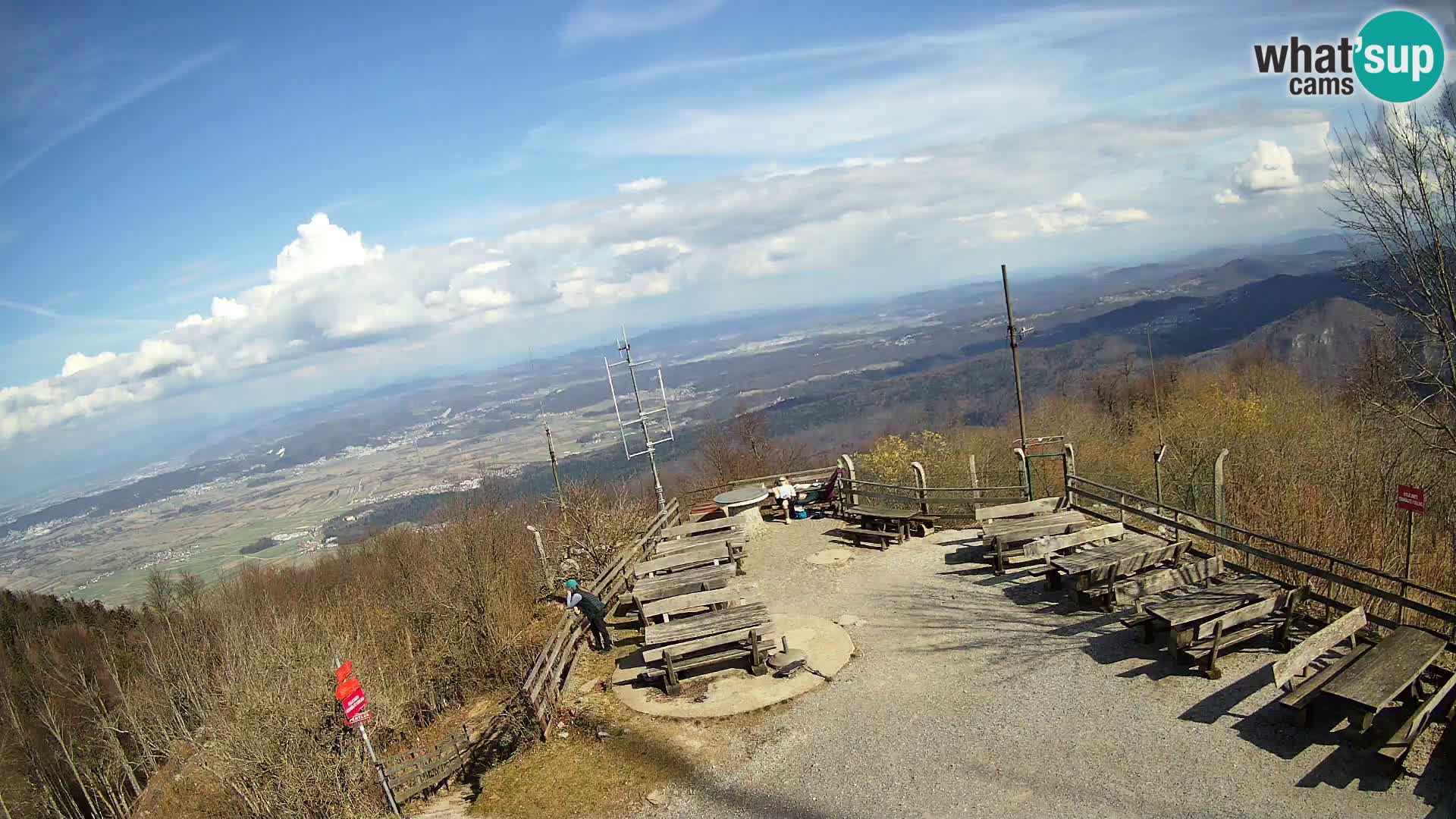 Mount Krim webcam near Ljubljana – Slovenia – view to Grosuplje