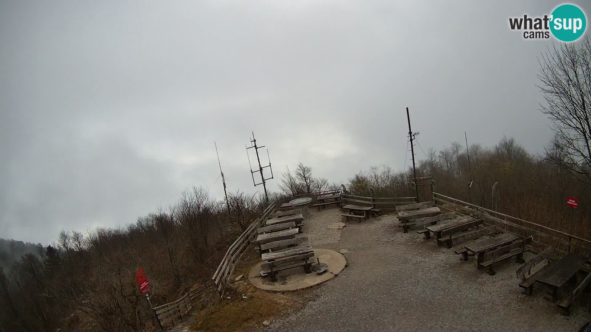 Mount Krim webcam near Ljubljana – Slovenia – view to Grosuplje