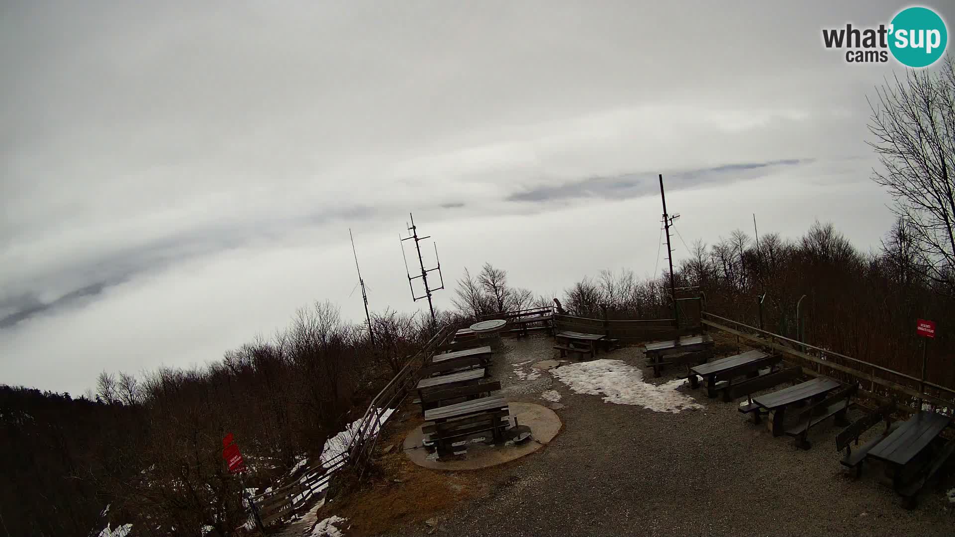 Mount Krim webcam near Ljubljana – Slovenia – view to Grosuplje