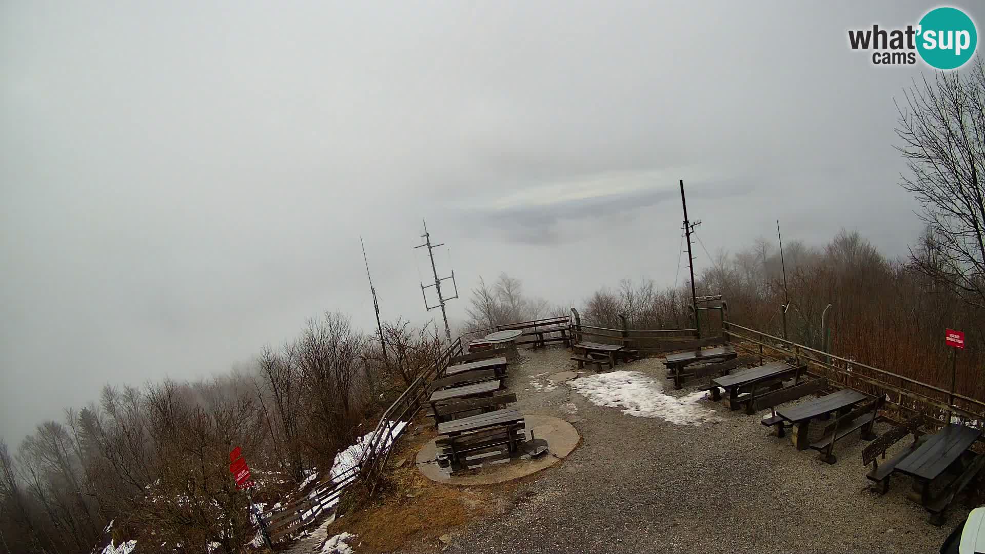 Mount Krim webcam near Ljubljana – Slovenia – view to Grosuplje