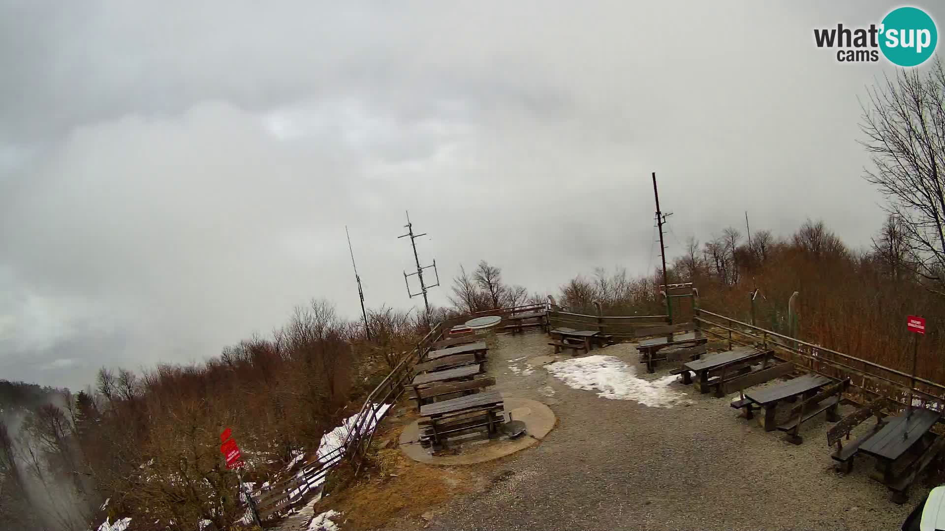 Mount Krim webcam near Ljubljana – Slovenia – view to Grosuplje