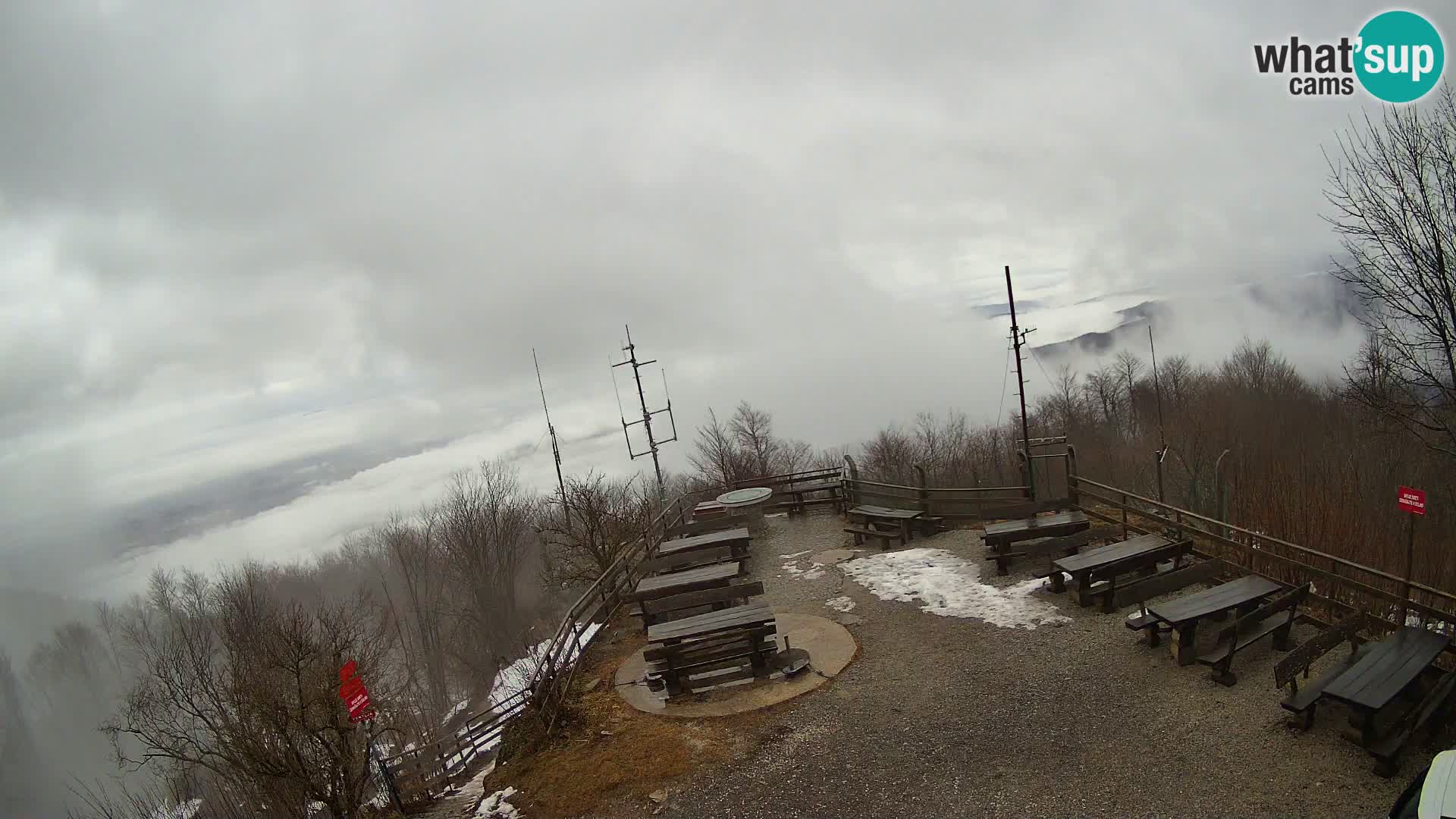 Mount Krim webcam near Ljubljana – Slovenia – view to Grosuplje