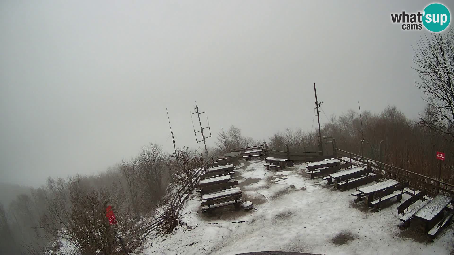 Mount Krim webcam near Ljubljana – Slovenia – view to Grosuplje