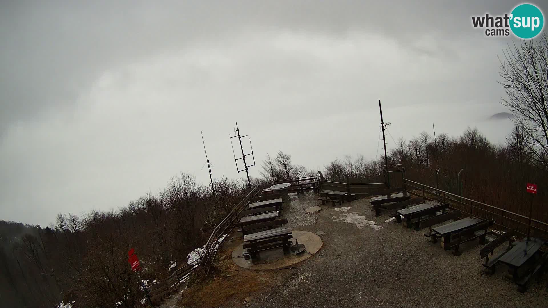 Mount Krim webcam near Ljubljana – Slovenia – view to Grosuplje