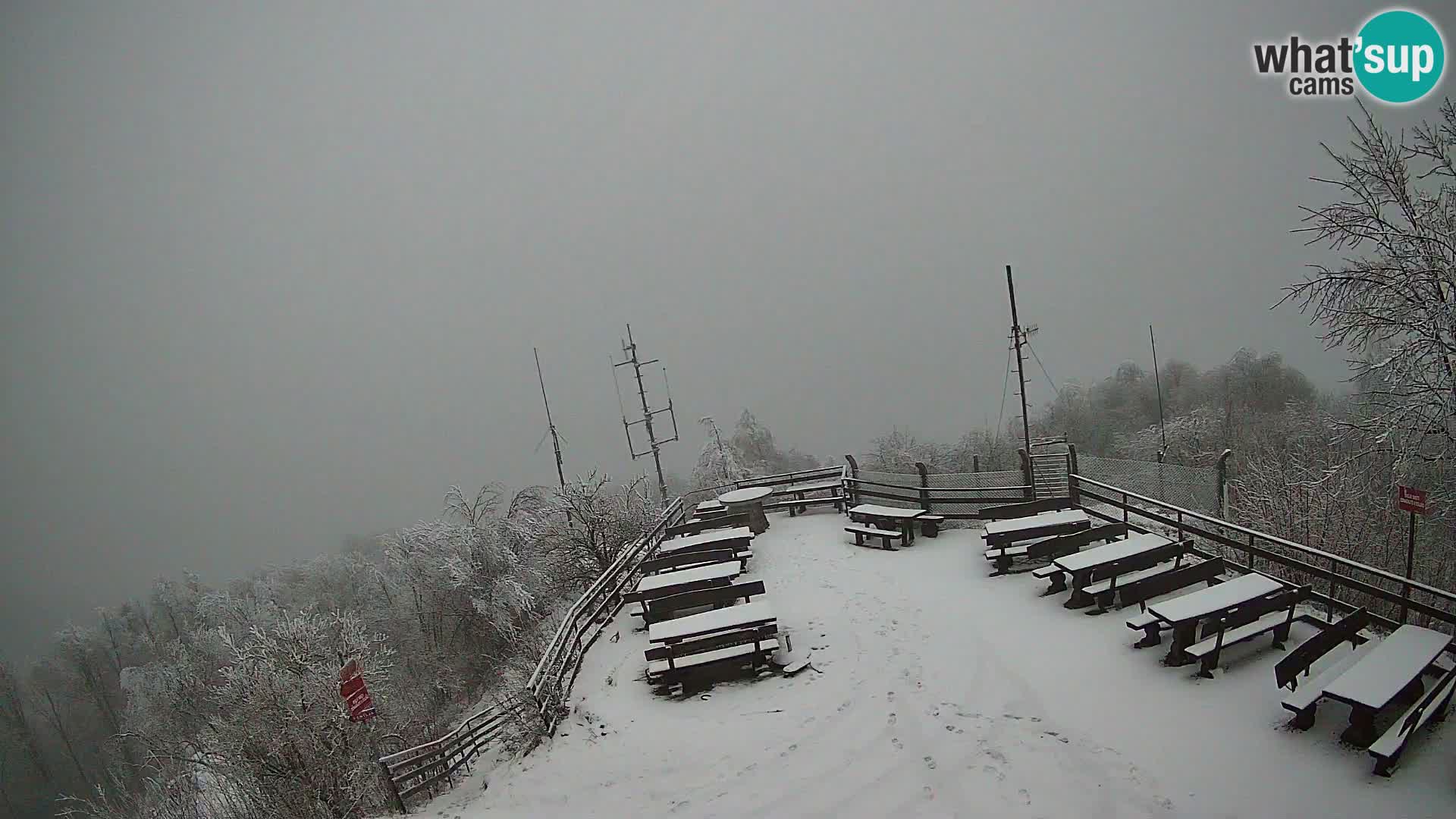 Mount Krim webcam near Ljubljana – Slovenia – view to Grosuplje