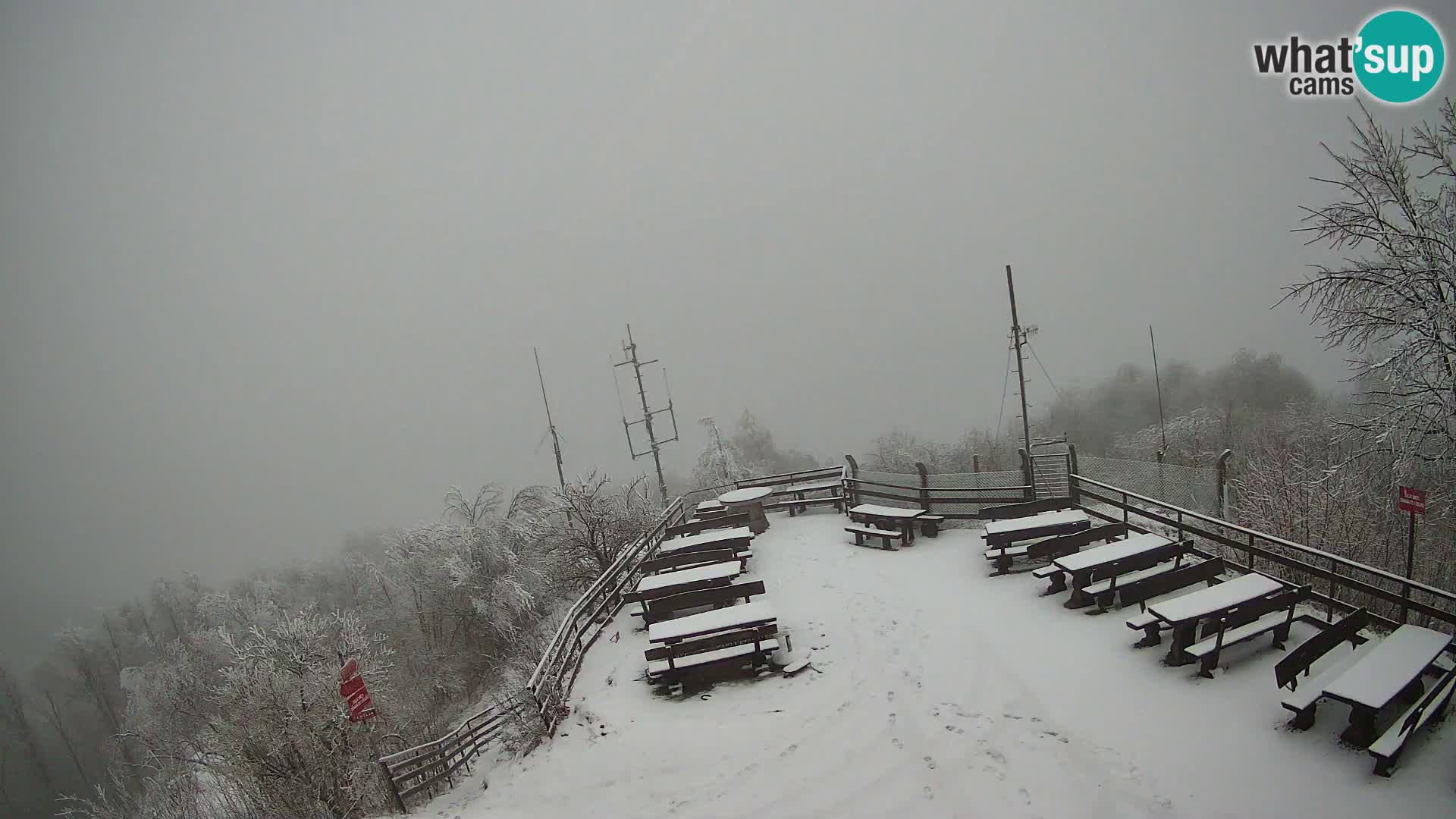 Mount Krim webcam near Ljubljana – Slovenia – view to Grosuplje