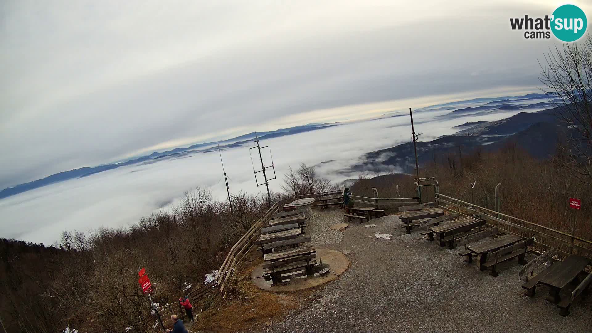 Mount Krim webcam near Ljubljana – Slovenia – view to Grosuplje