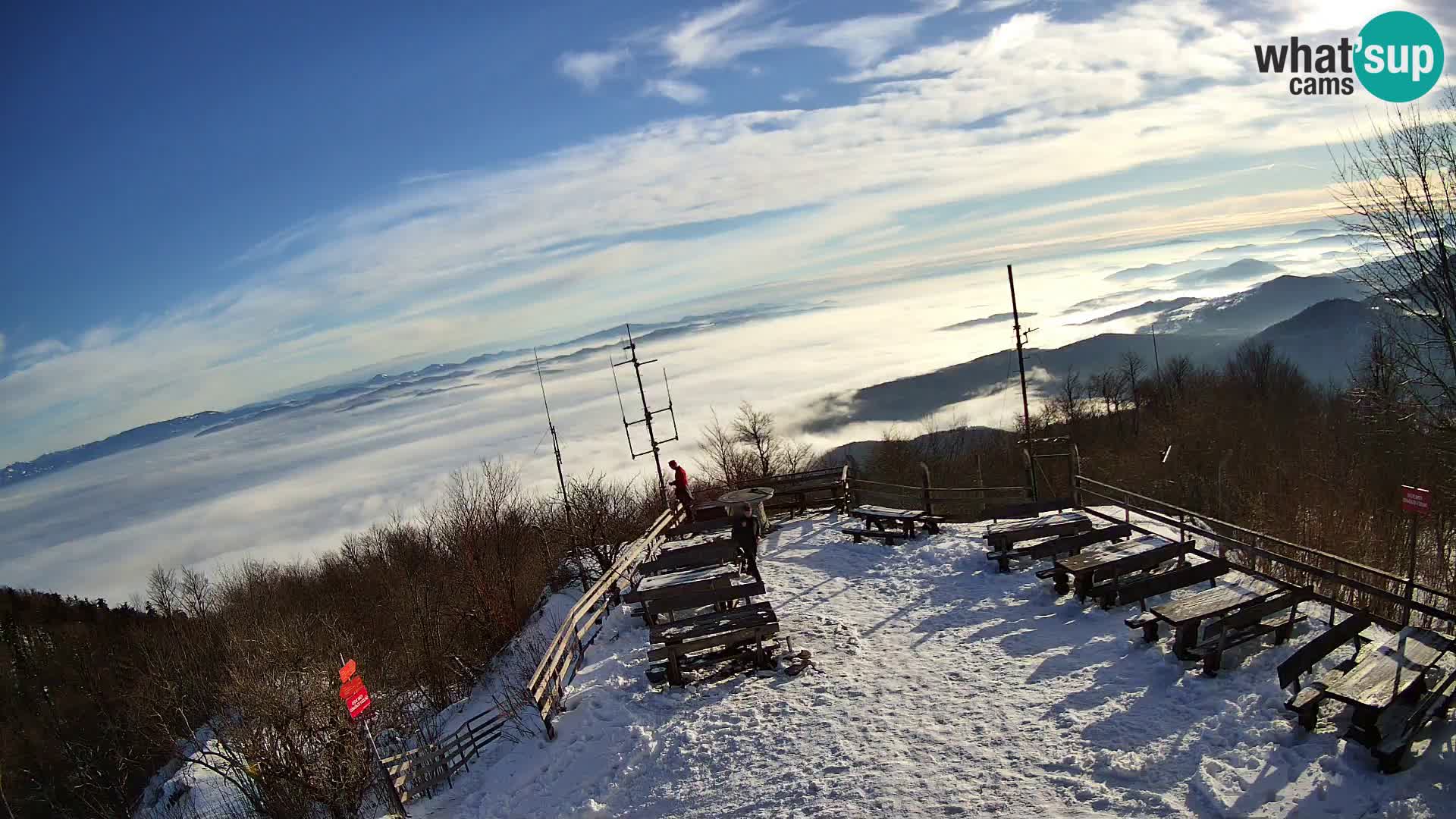 Mount Krim webcam near Ljubljana – Slovenia – view to Grosuplje