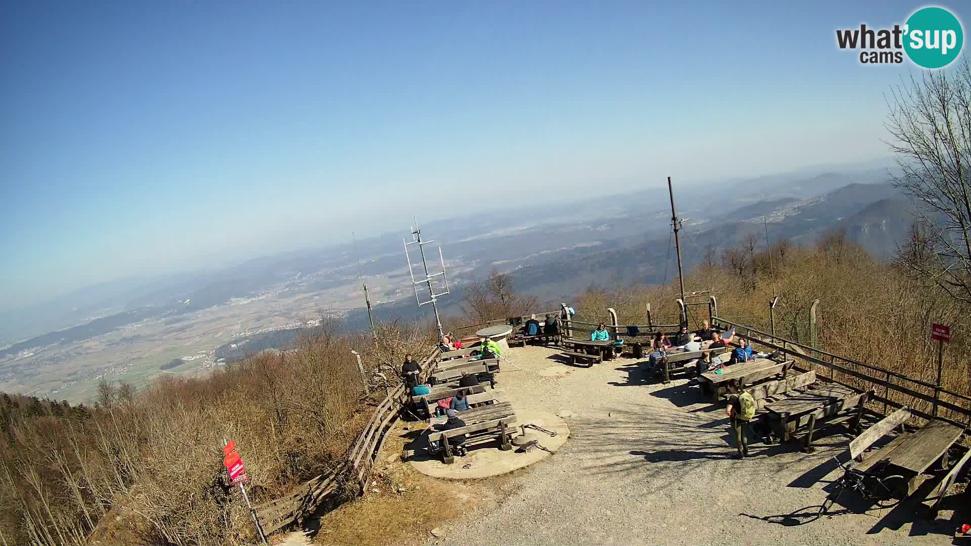 Mount Krim webcam near Ljubljana – Slovenia – view to Grosuplje