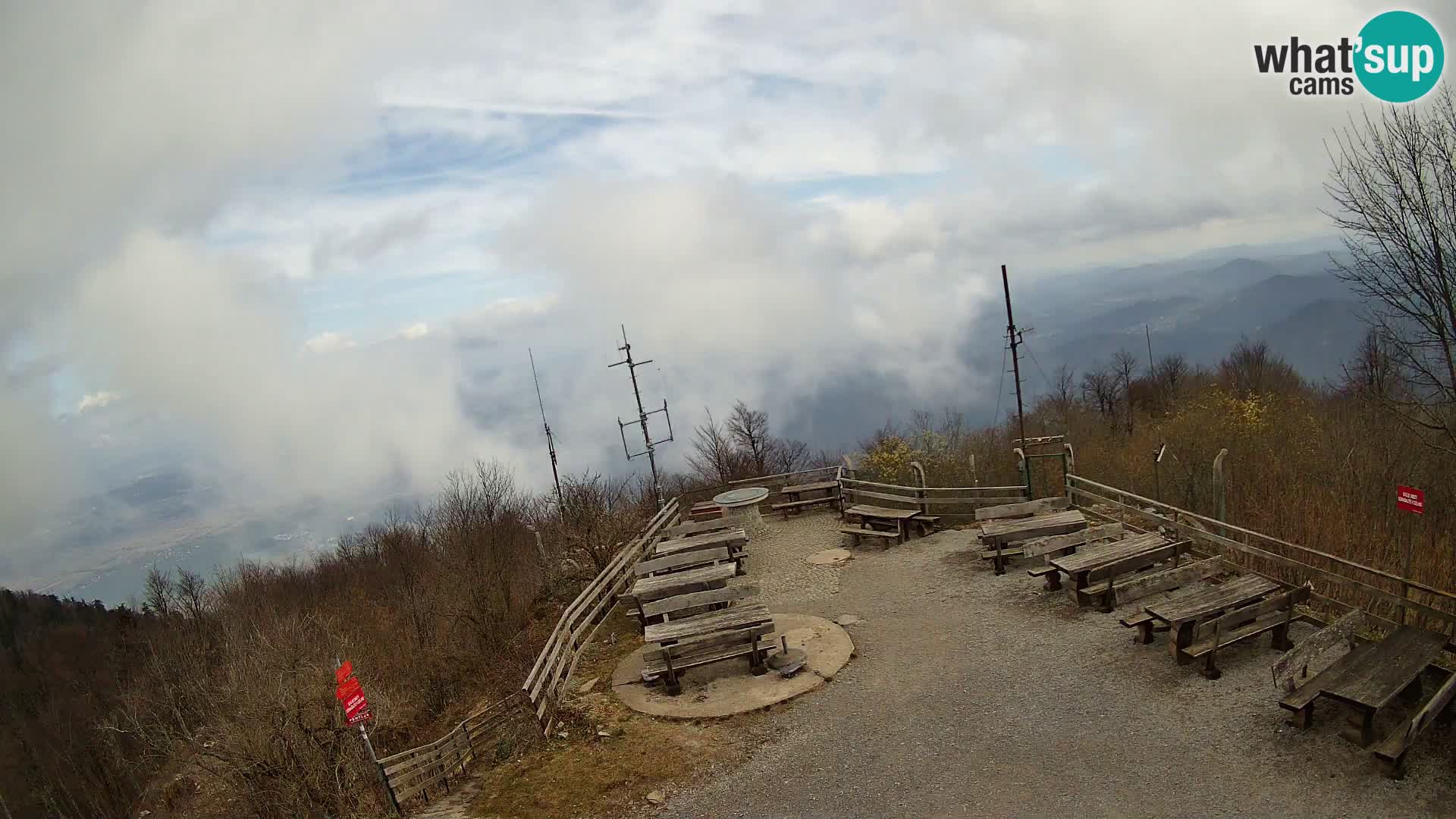 Mount Krim webcam near Ljubljana – Slovenia – view to Grosuplje