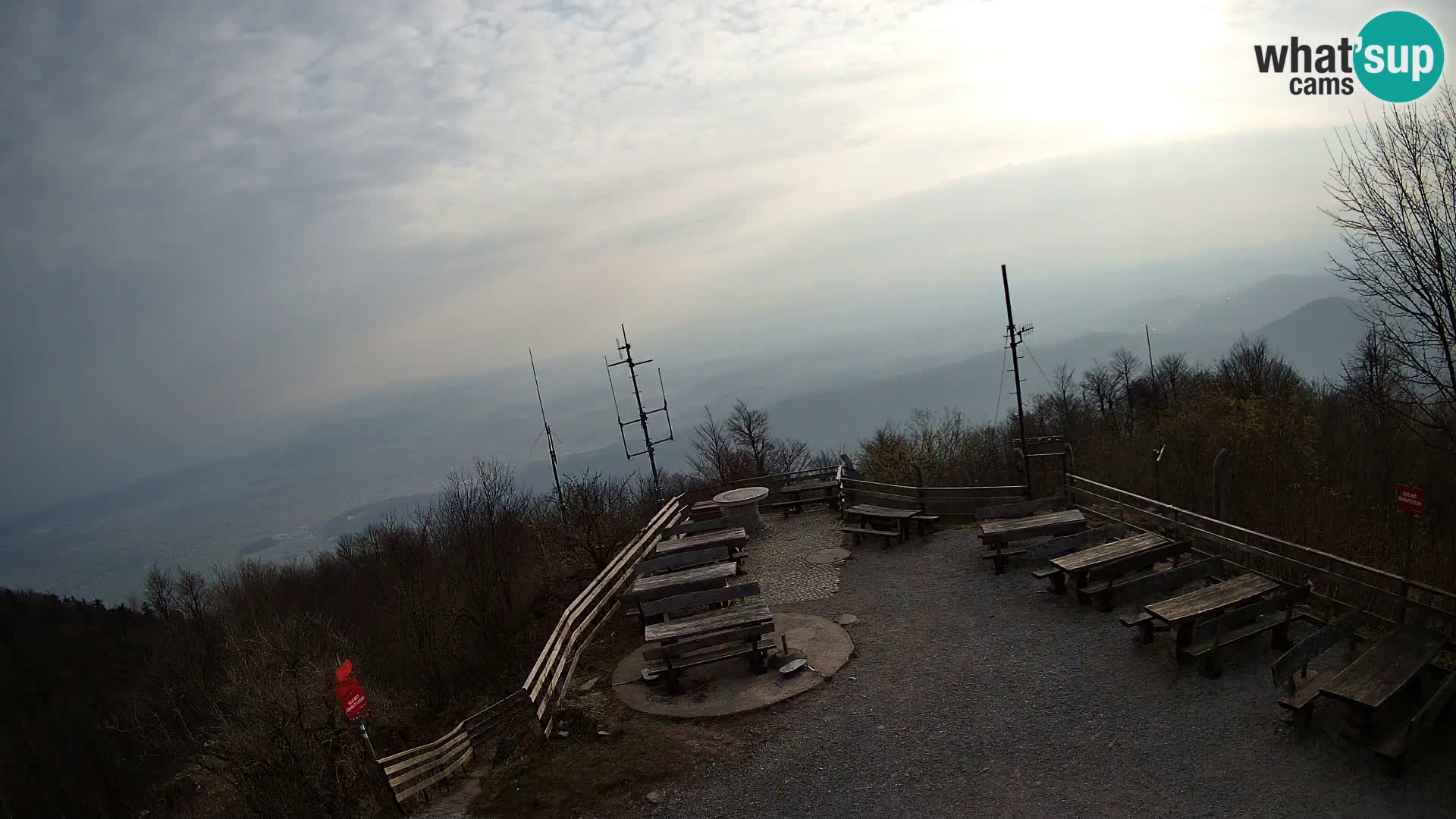 Mount Krim webcam near Ljubljana – Slovenia – view to Grosuplje