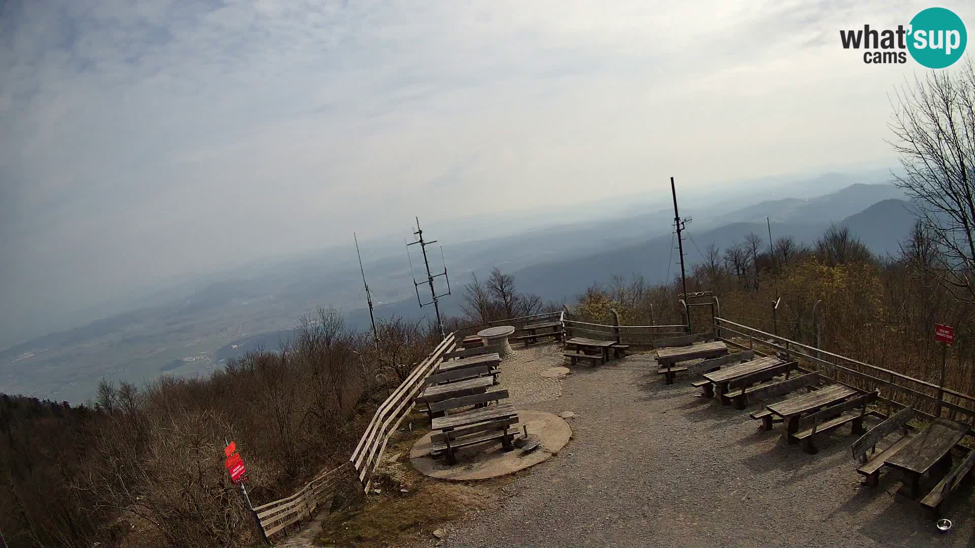 Mount Krim webcam near Ljubljana – Slovenia – view to Grosuplje