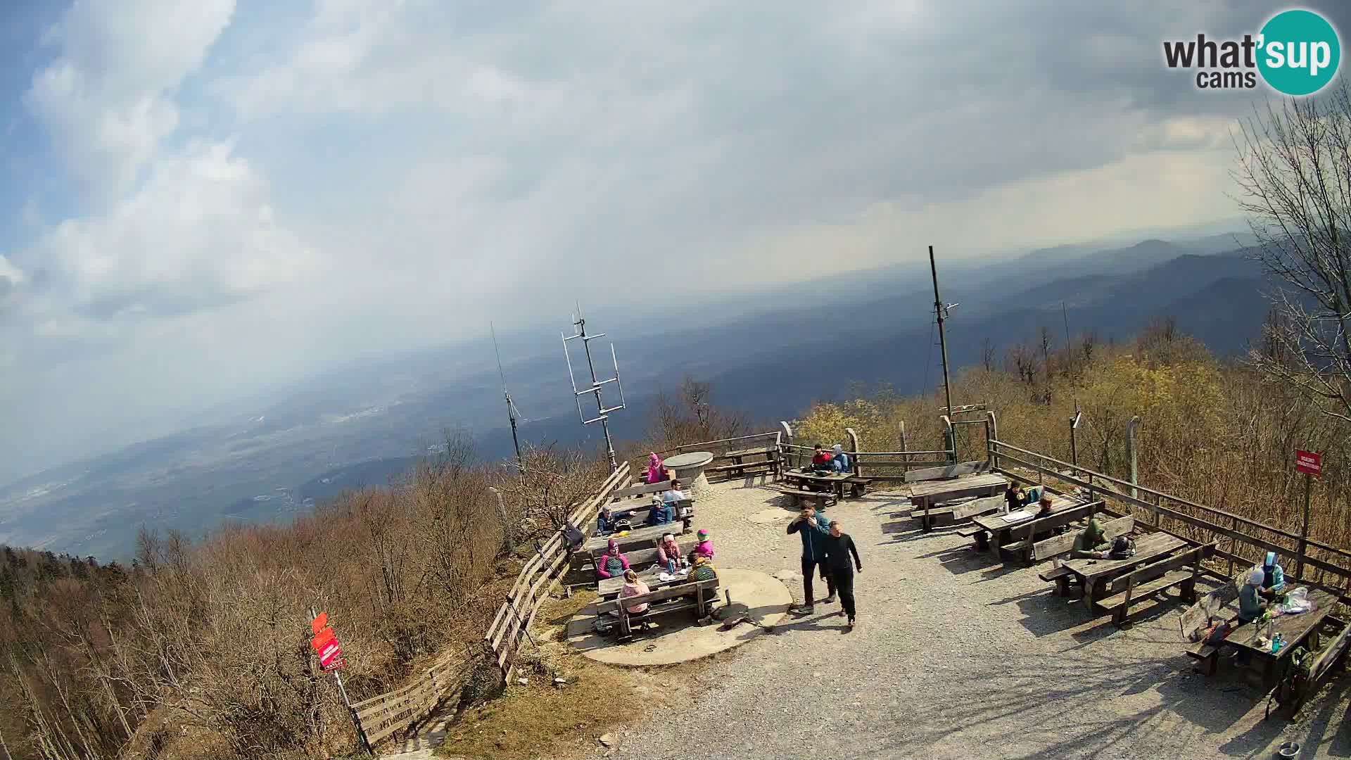 Mount Krim webcam near Ljubljana – Slovenia – view to Grosuplje