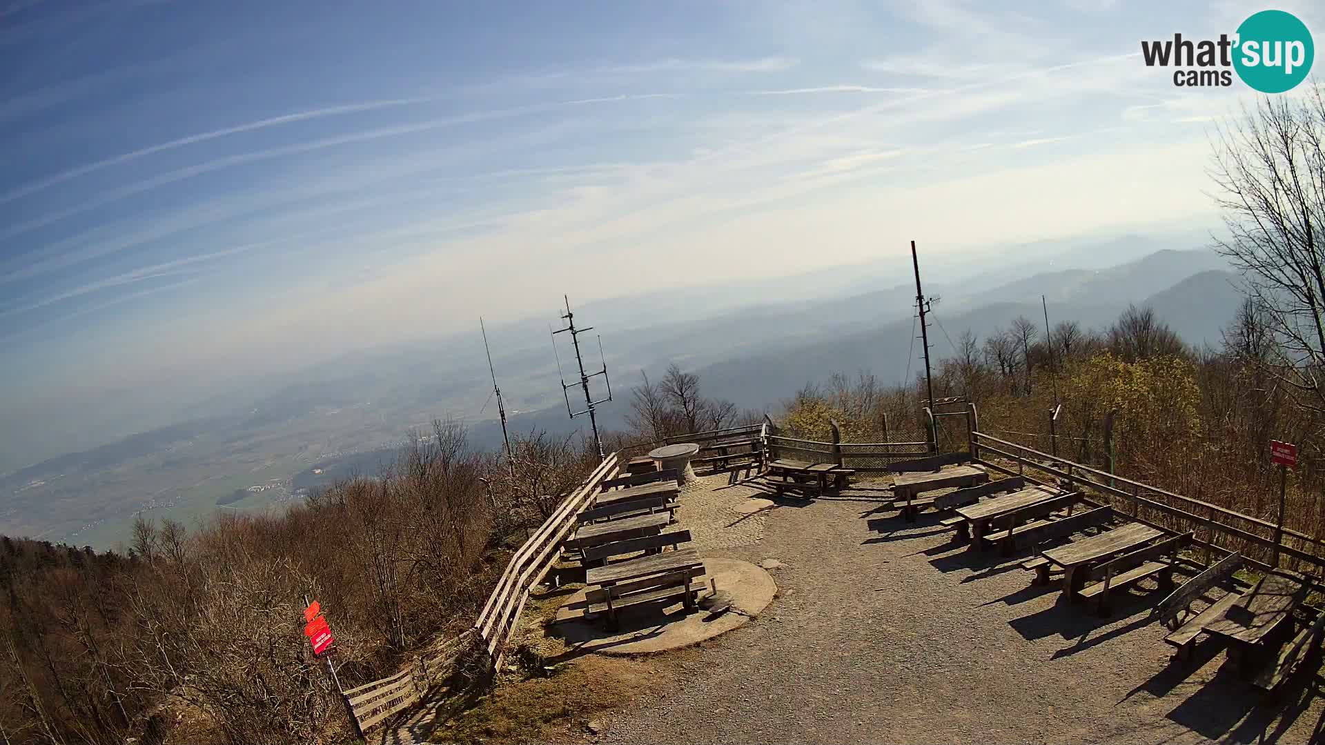 Mount Krim webcam near Ljubljana – Slovenia – view to Grosuplje