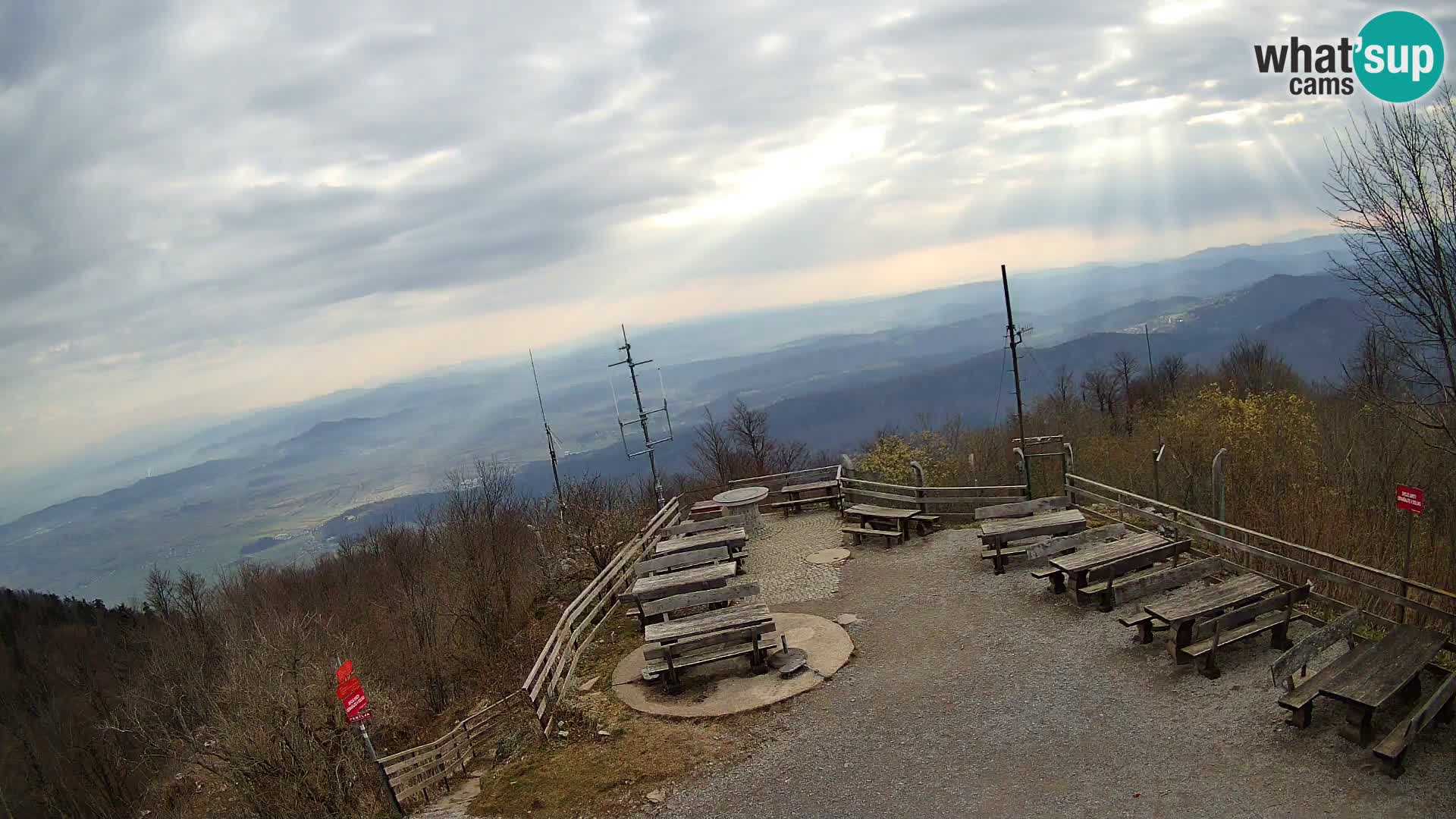 Mount Krim webcam near Ljubljana – Slovenia – view to Grosuplje