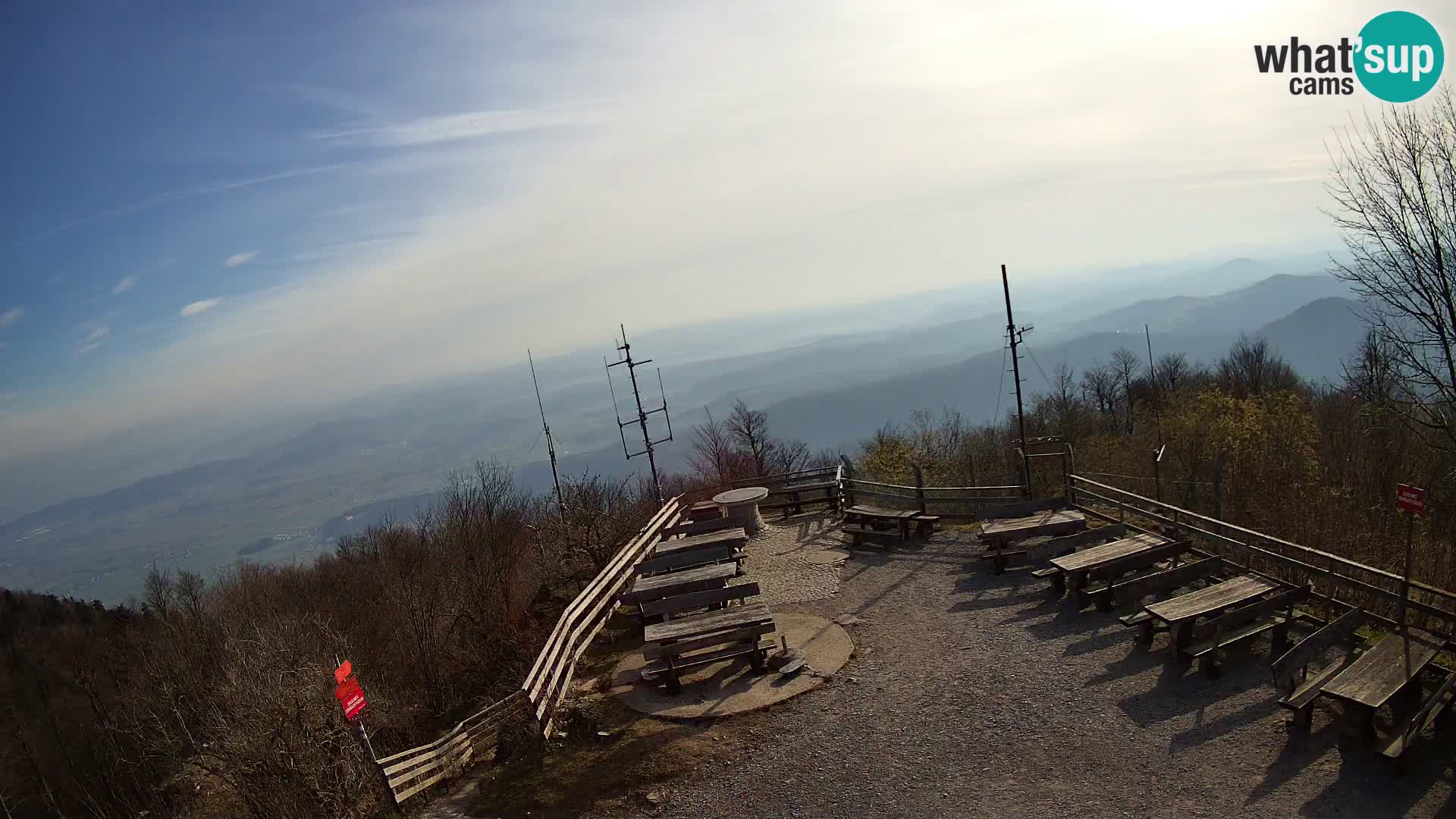 Mount Krim webcam near Ljubljana – Slovenia – view to Grosuplje