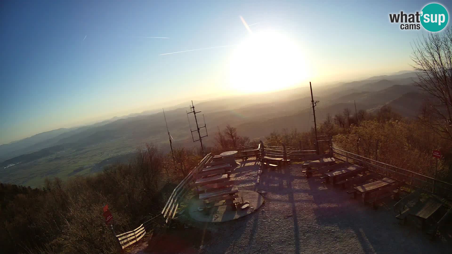 Mount Krim webcam near Ljubljana – Slovenia – view to Grosuplje