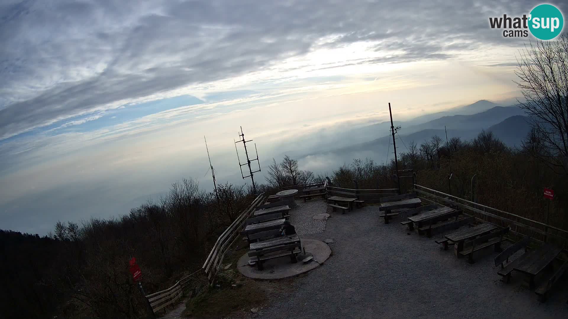 Mount Krim webcam near Ljubljana – Slovenia – view to Grosuplje