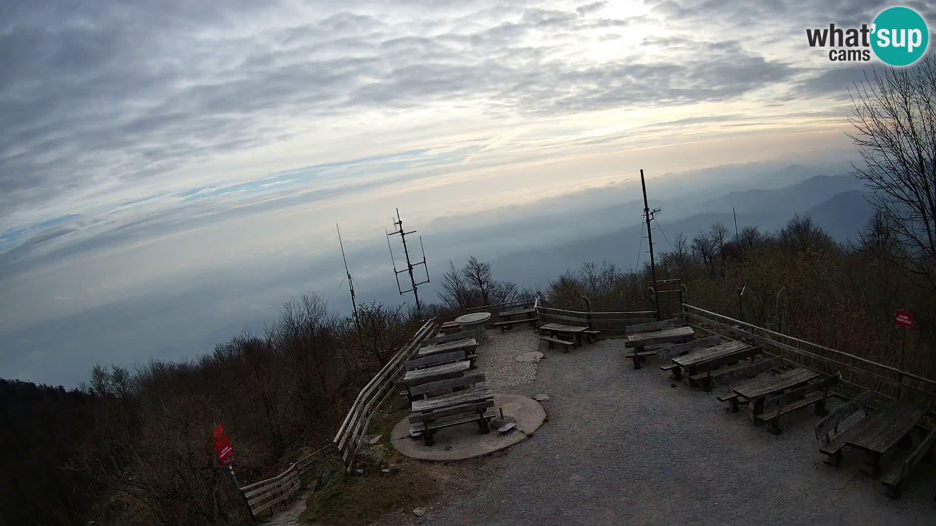 Mount Krim webcam near Ljubljana – Slovenia – view to Grosuplje