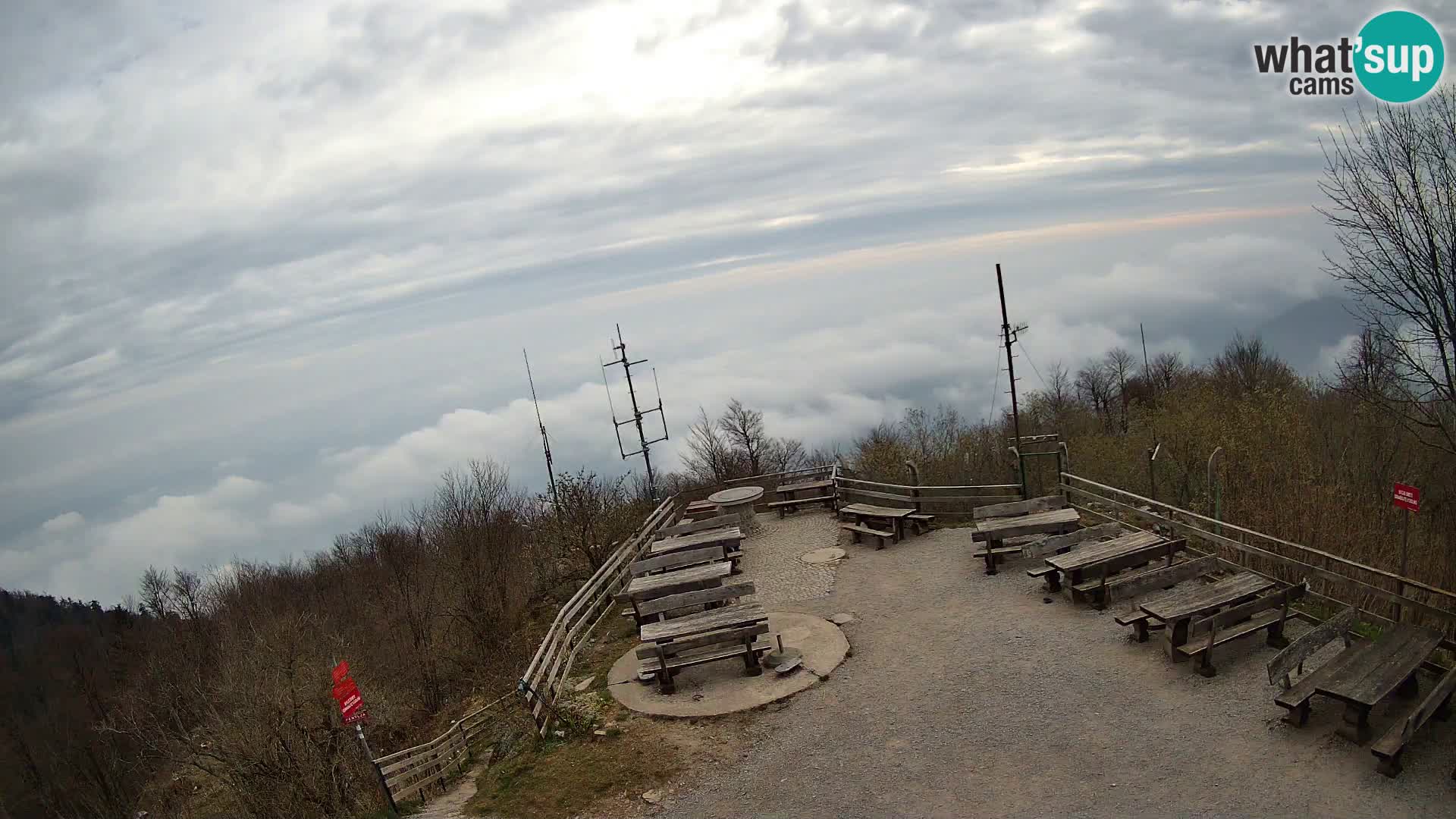 Mount Krim webcam near Ljubljana – Slovenia – view to Grosuplje