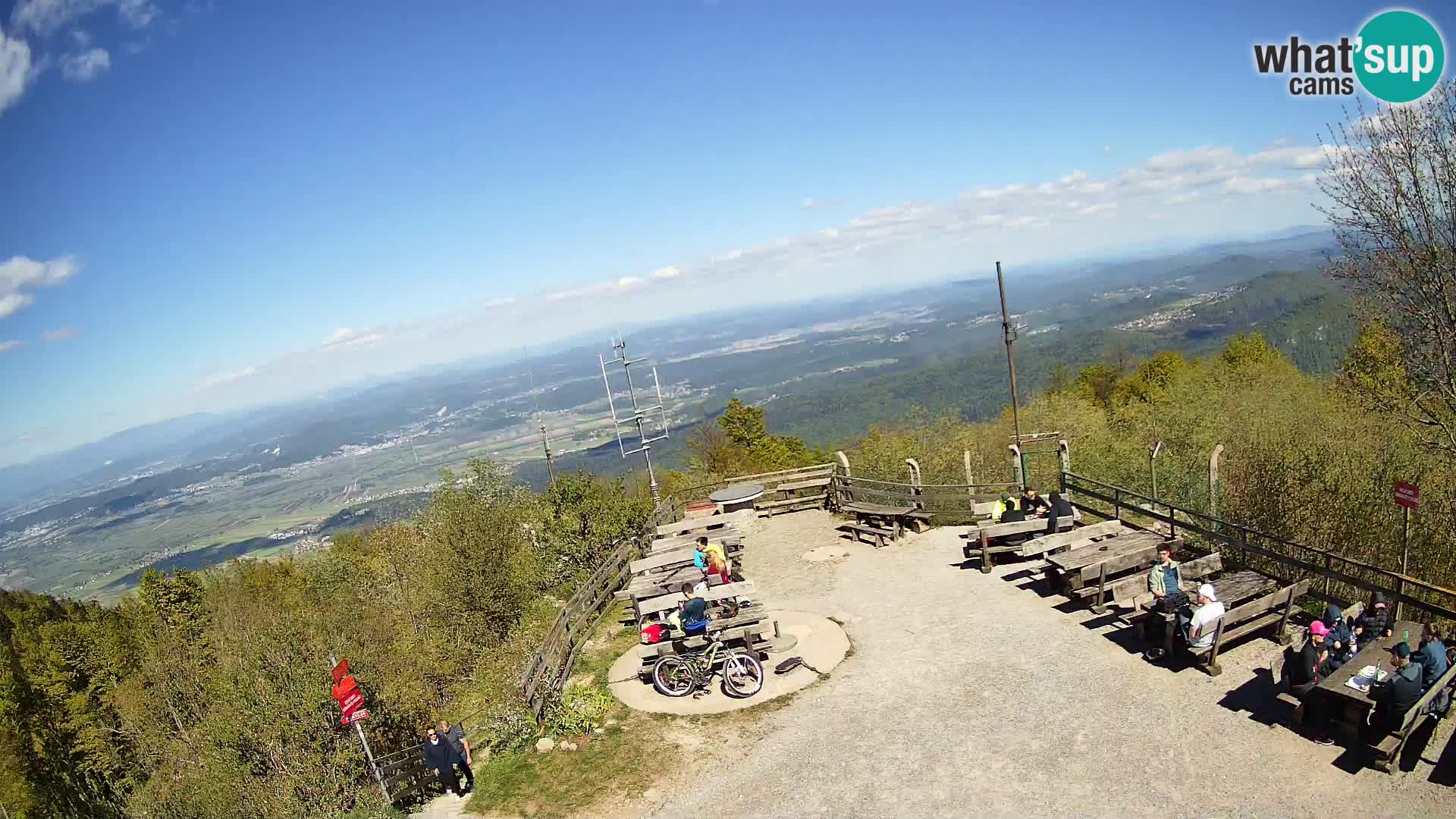 Mount Krim webcam near Ljubljana – Slovenia – view to Grosuplje