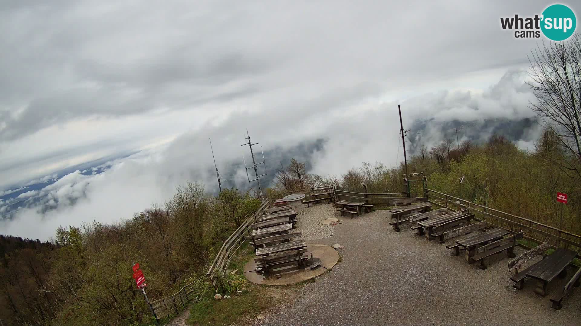 Mount Krim webcam near Ljubljana – Slovenia – view to Grosuplje