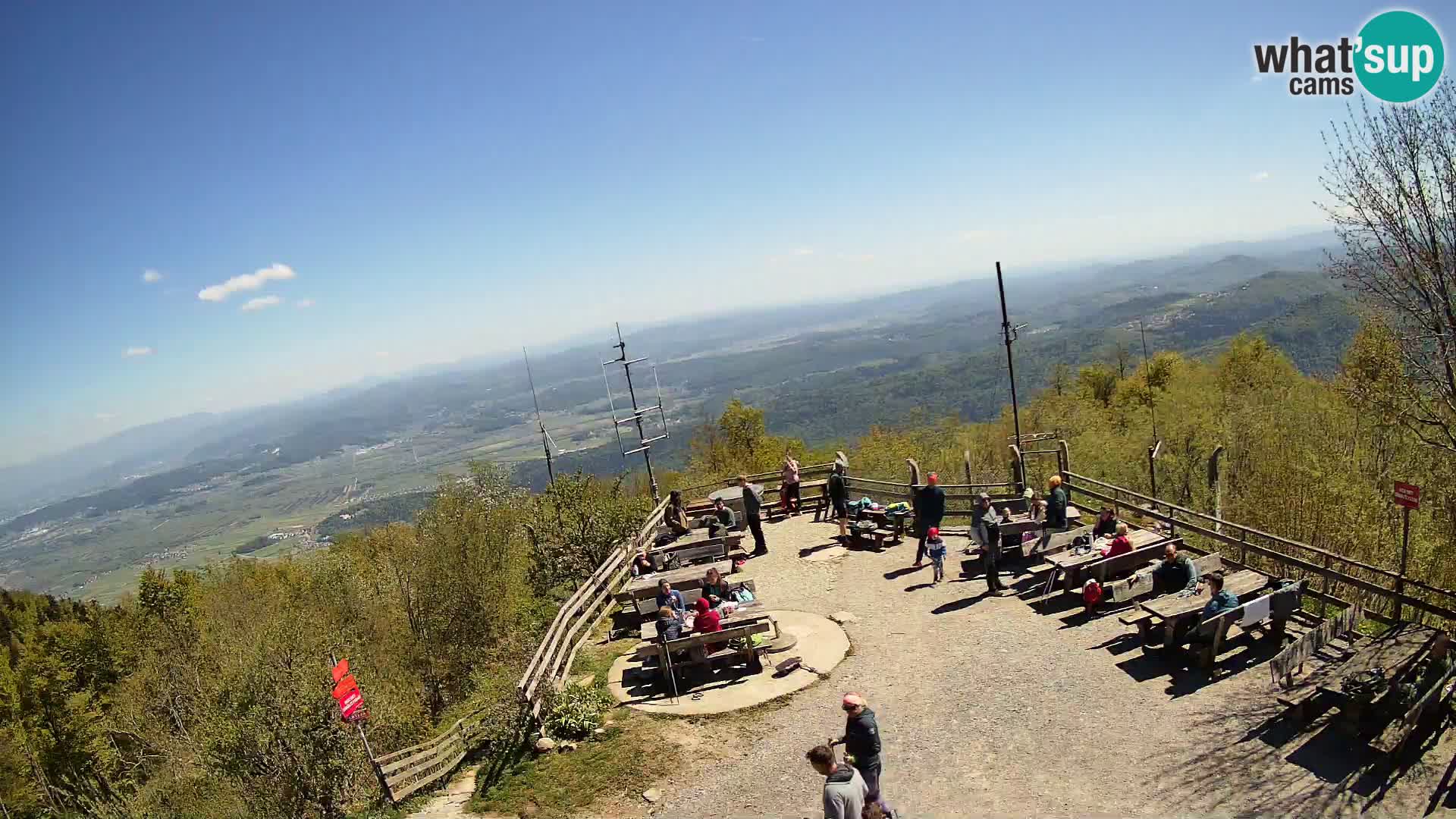 Mount Krim webcam near Ljubljana – Slovenia – view to Grosuplje