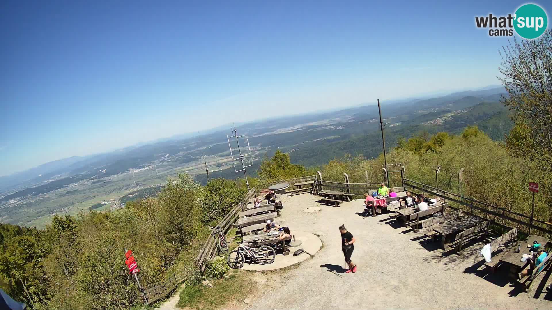 Mount Krim webcam near Ljubljana – Slovenia – view to Grosuplje