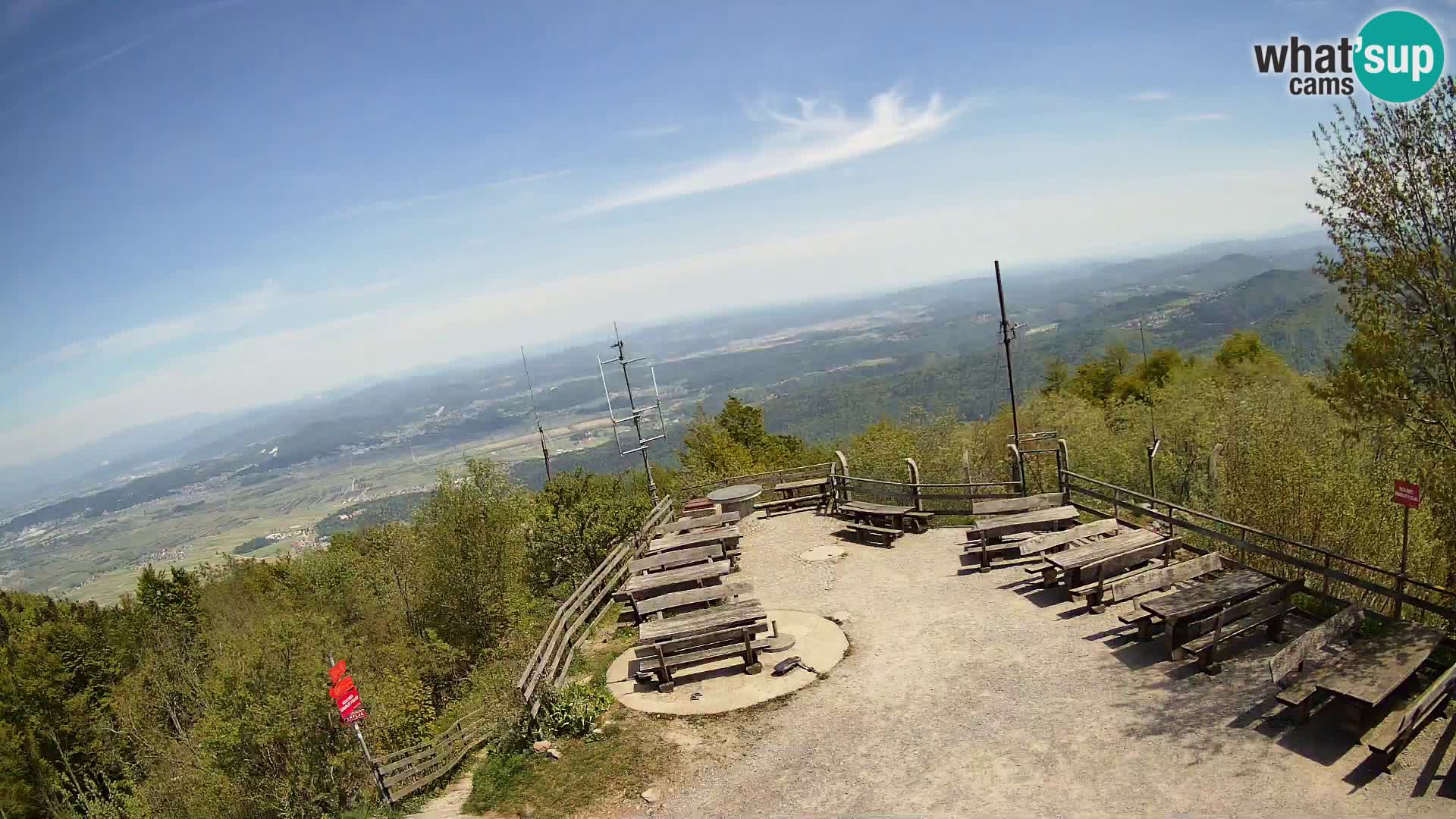 Mount Krim webcam near Ljubljana – Slovenia – view to Grosuplje