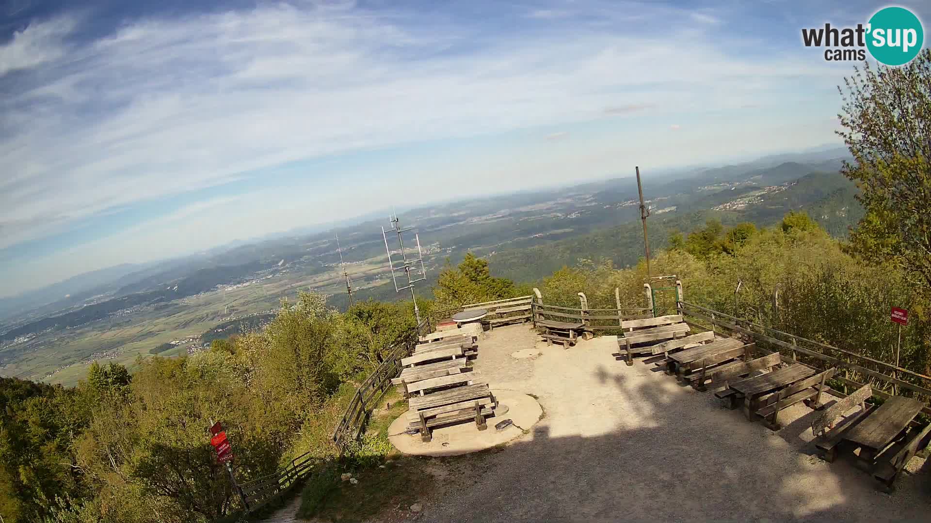 Mount Krim webcam near Ljubljana – Slovenia – view to Grosuplje