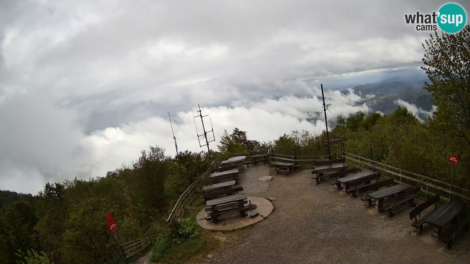 Mount Krim webcam near Ljubljana – Slovenia – view to Grosuplje