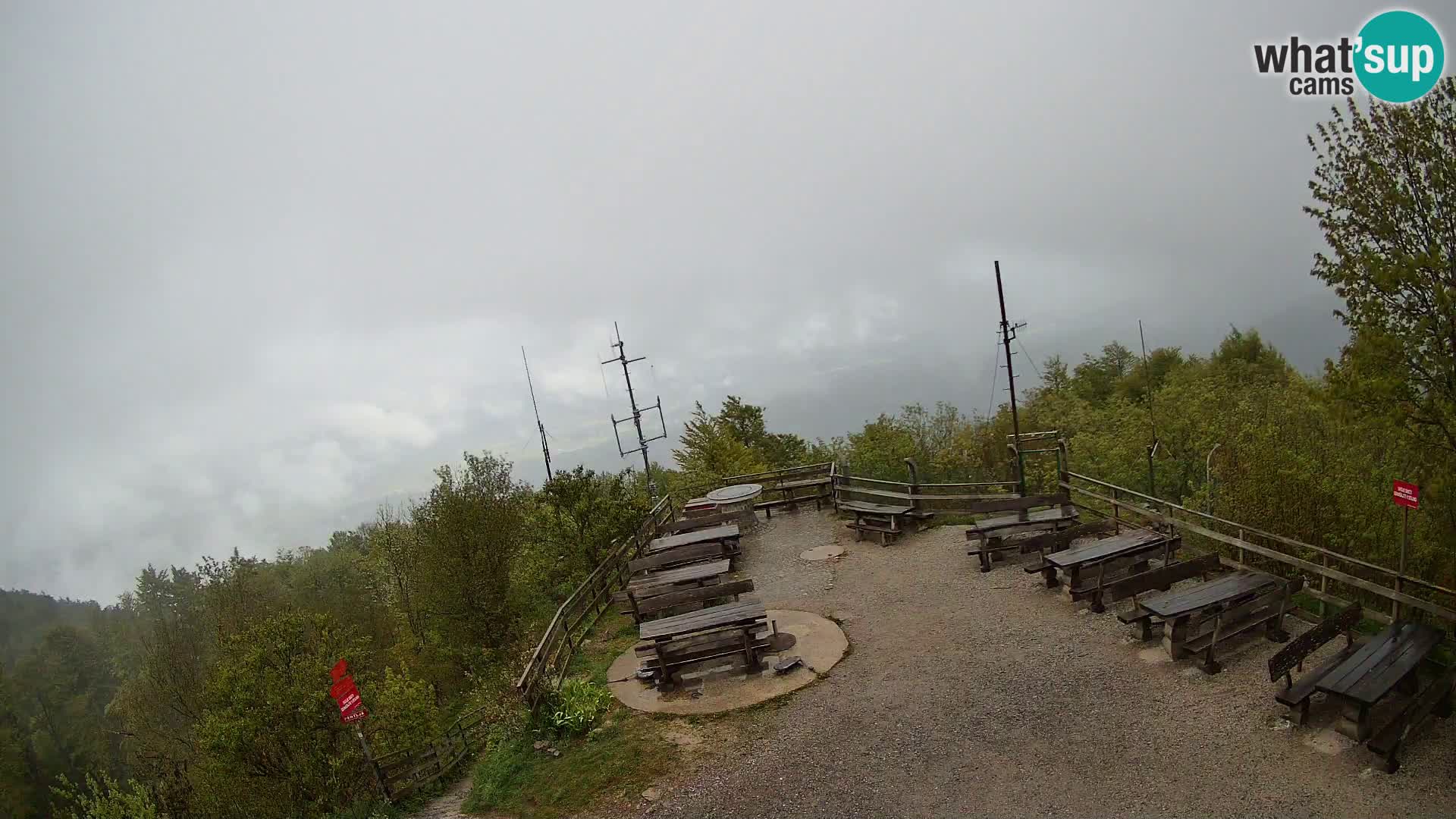 Mount Krim webcam near Ljubljana – Slovenia – view to Grosuplje