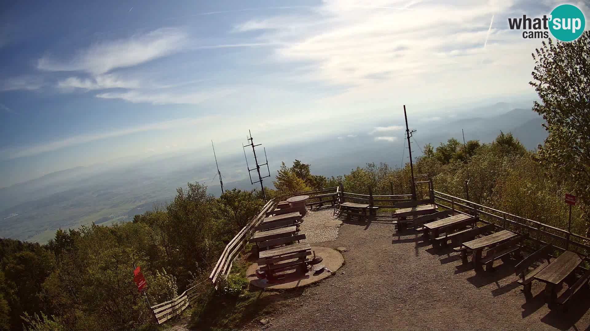 Mount Krim webcam near Ljubljana – Slovenia – view to Grosuplje