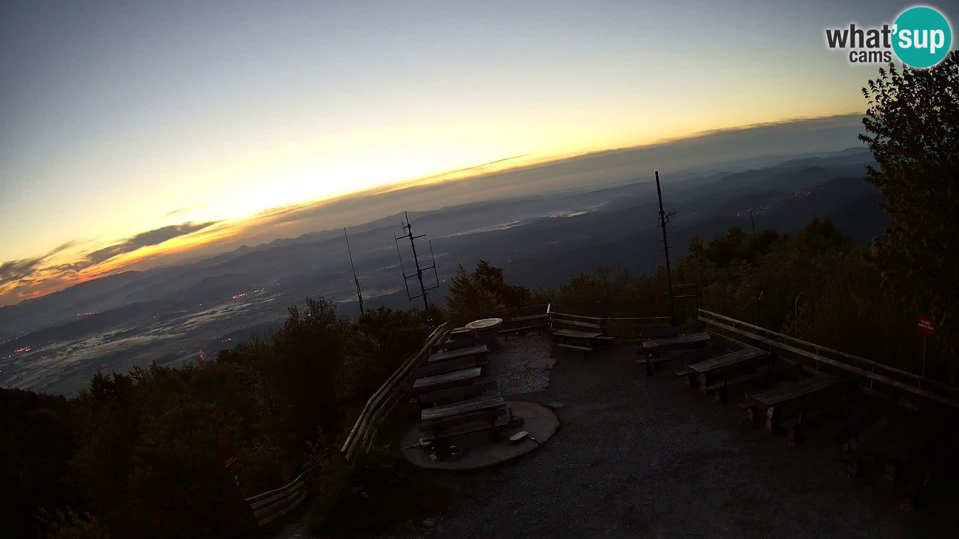 Mount Krim webcam near Ljubljana – Slovenia – view to Grosuplje