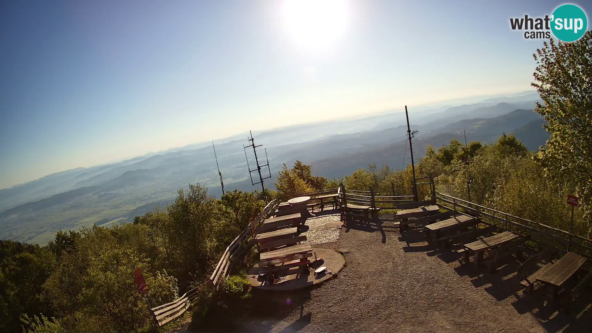 Mount Krim webcam near Ljubljana – Slovenia – view to Grosuplje