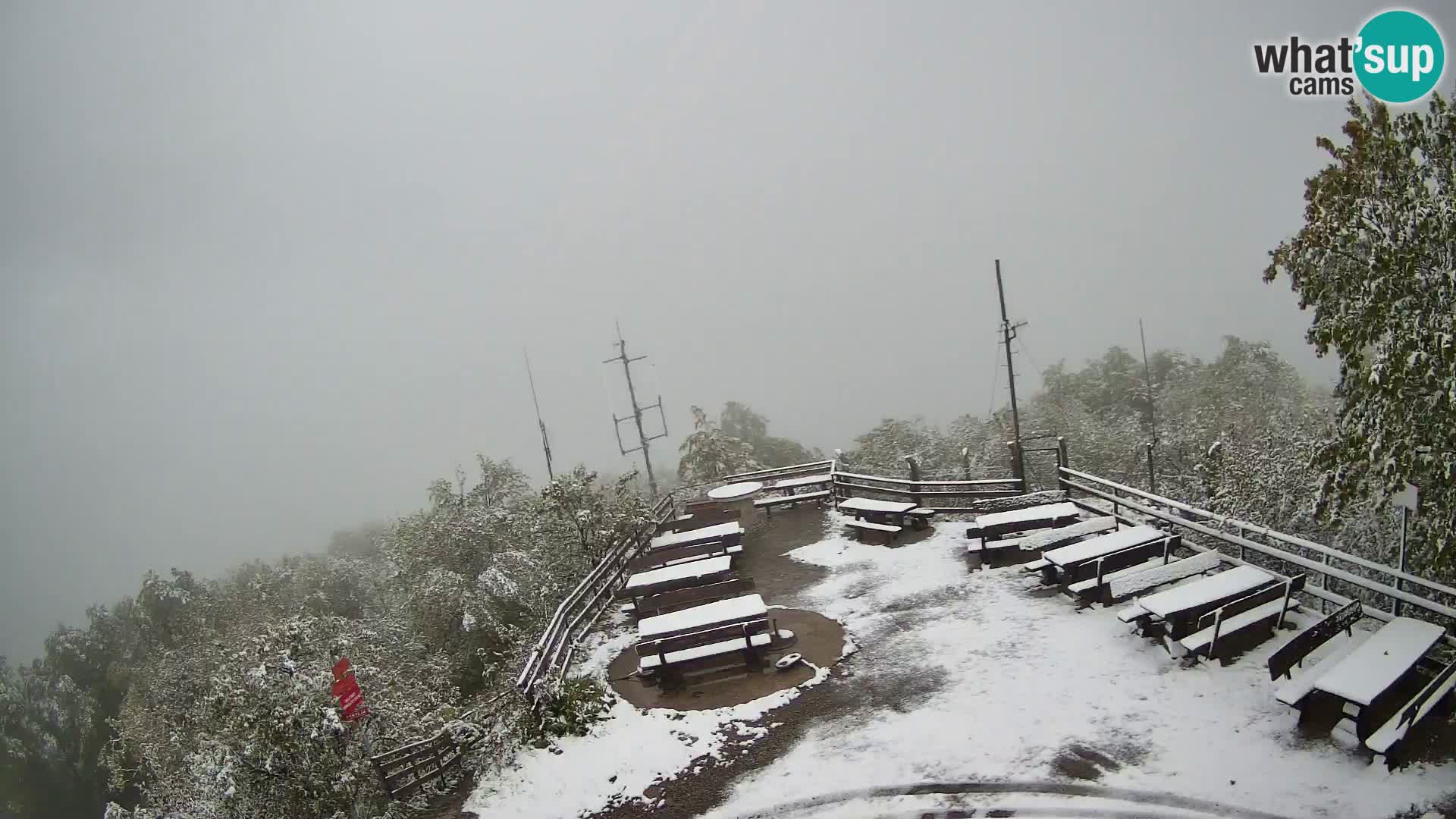 Mount Krim webcam near Ljubljana – Slovenia – view to Grosuplje