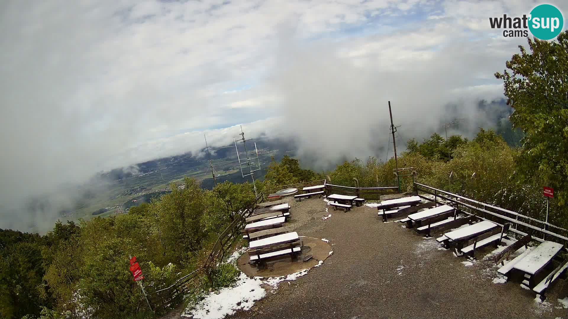 Mount Krim webcam near Ljubljana – Slovenia – view to Grosuplje