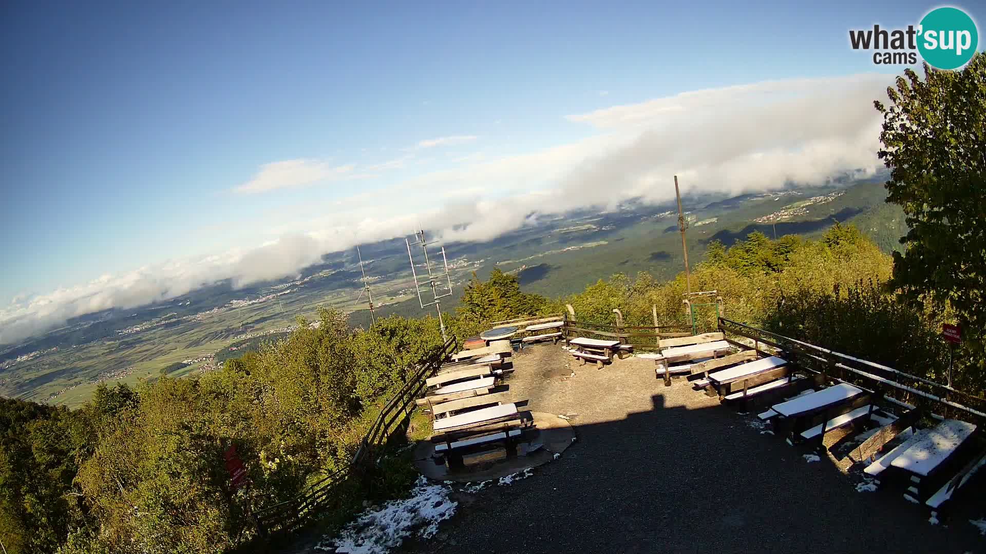 Mount Krim webcam near Ljubljana – Slovenia – view to Grosuplje