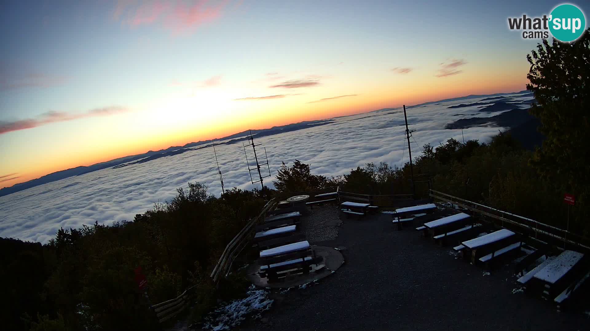 Mount Krim webcam near Ljubljana – Slovenia – view to Grosuplje